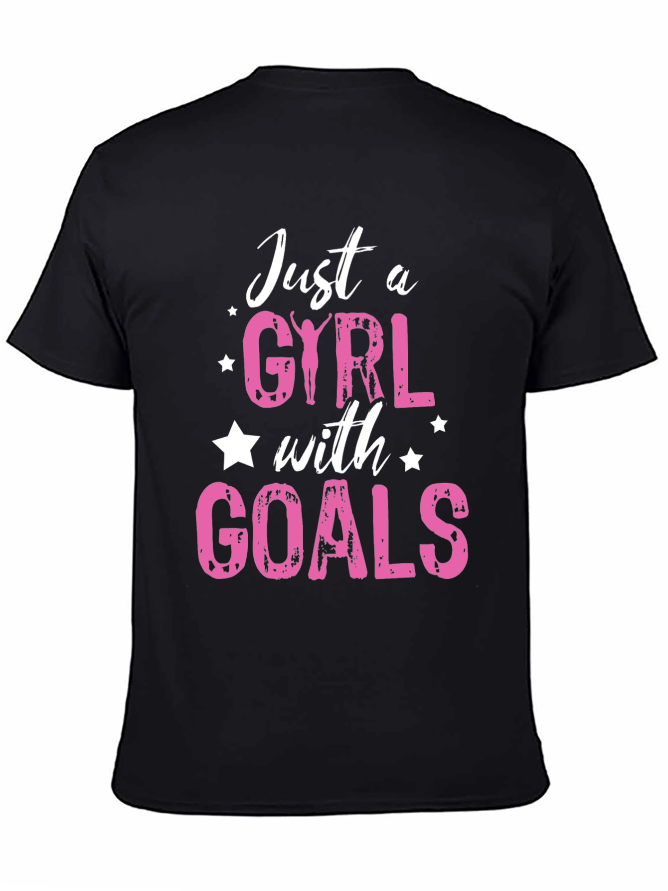 Black Just a Girl with Goals T-Shirt view 4