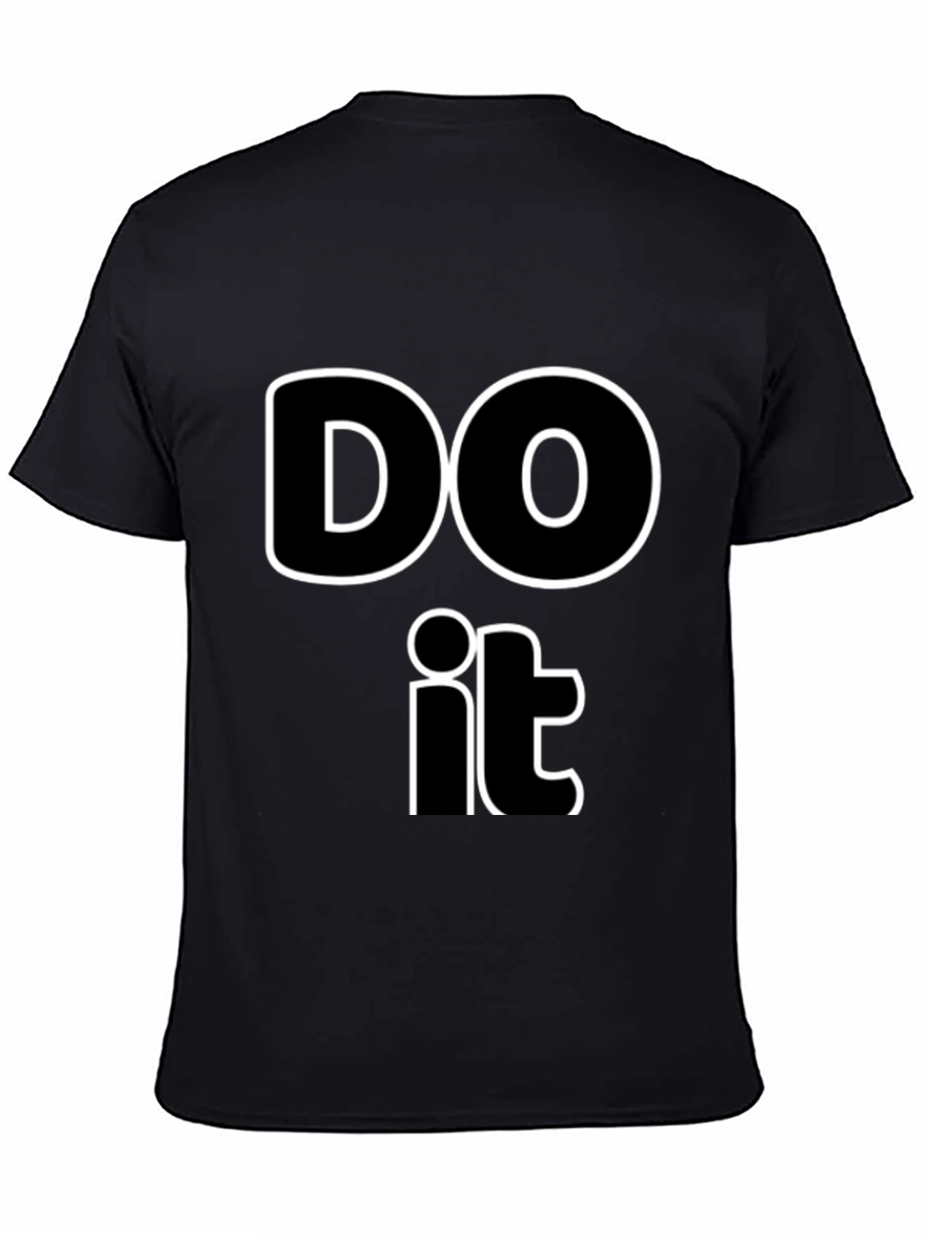 Black Motivating "Do It" Black Graphic Tee view 4