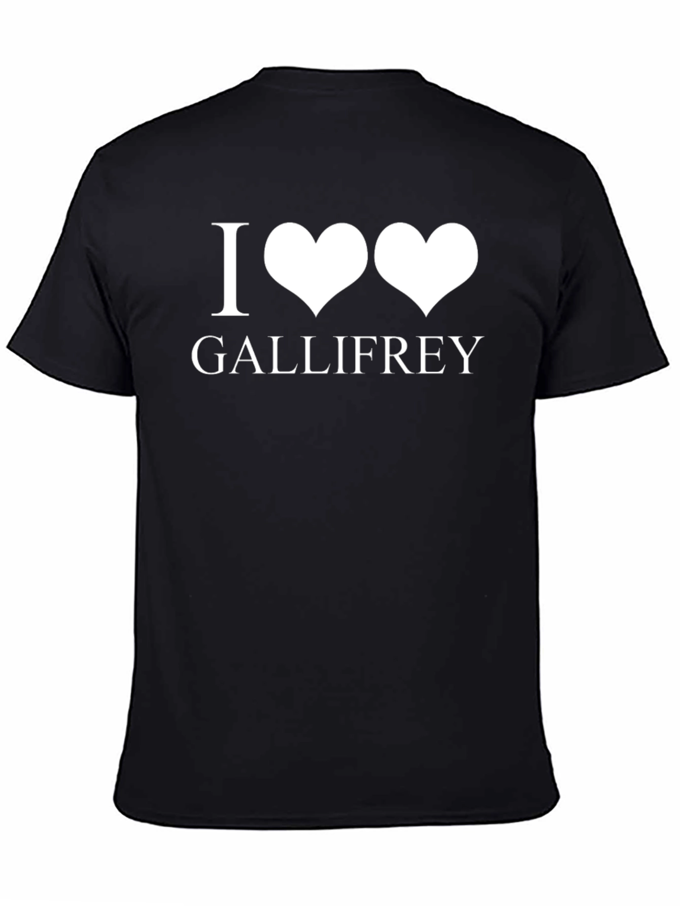 Black I Heart Gallifrey Black T-Shirt view 4