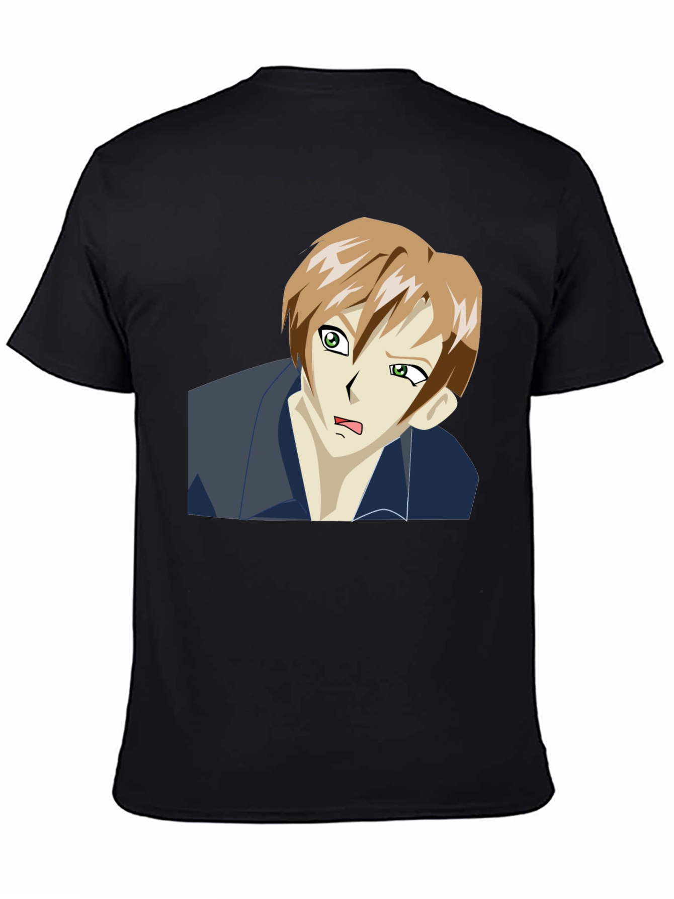 Black Anime Character T-Shirt - Classic Black Tee view 4