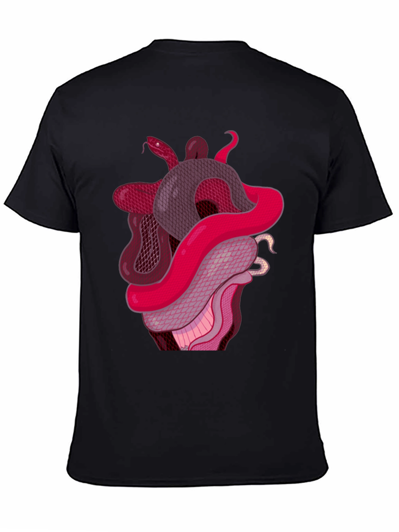 Black Snake Heart Graphic Tee - Stylish Black T-Shirt view 4