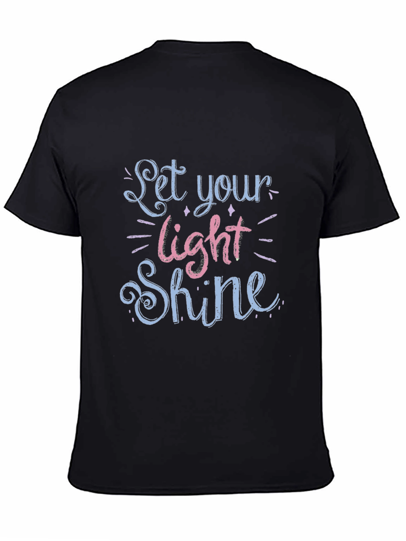 Black Let Your Light Shine Graphic Tee - Black view 4