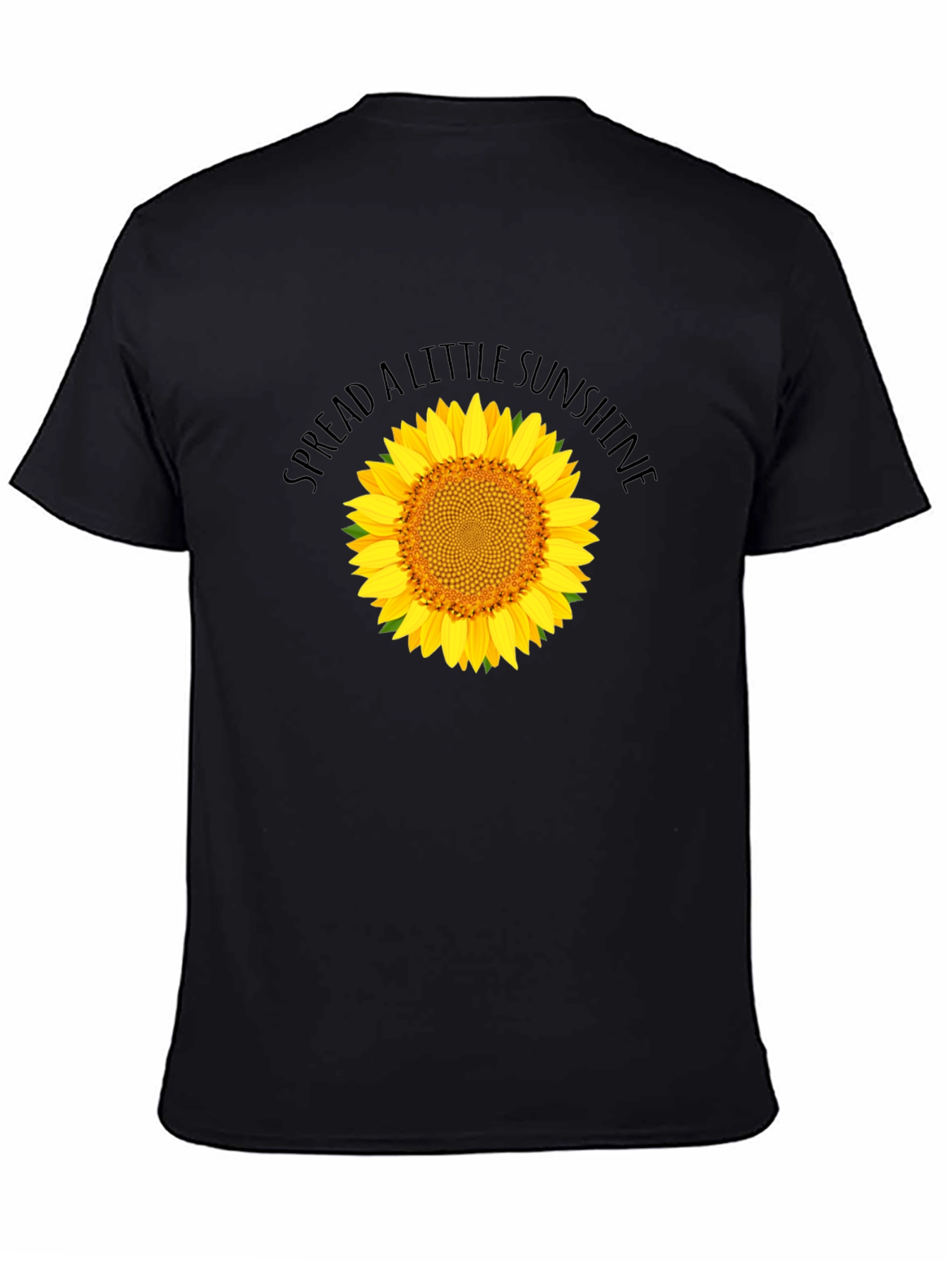 Black Spread Sunshine Black Sunflower Graphic T-Shirt view 4