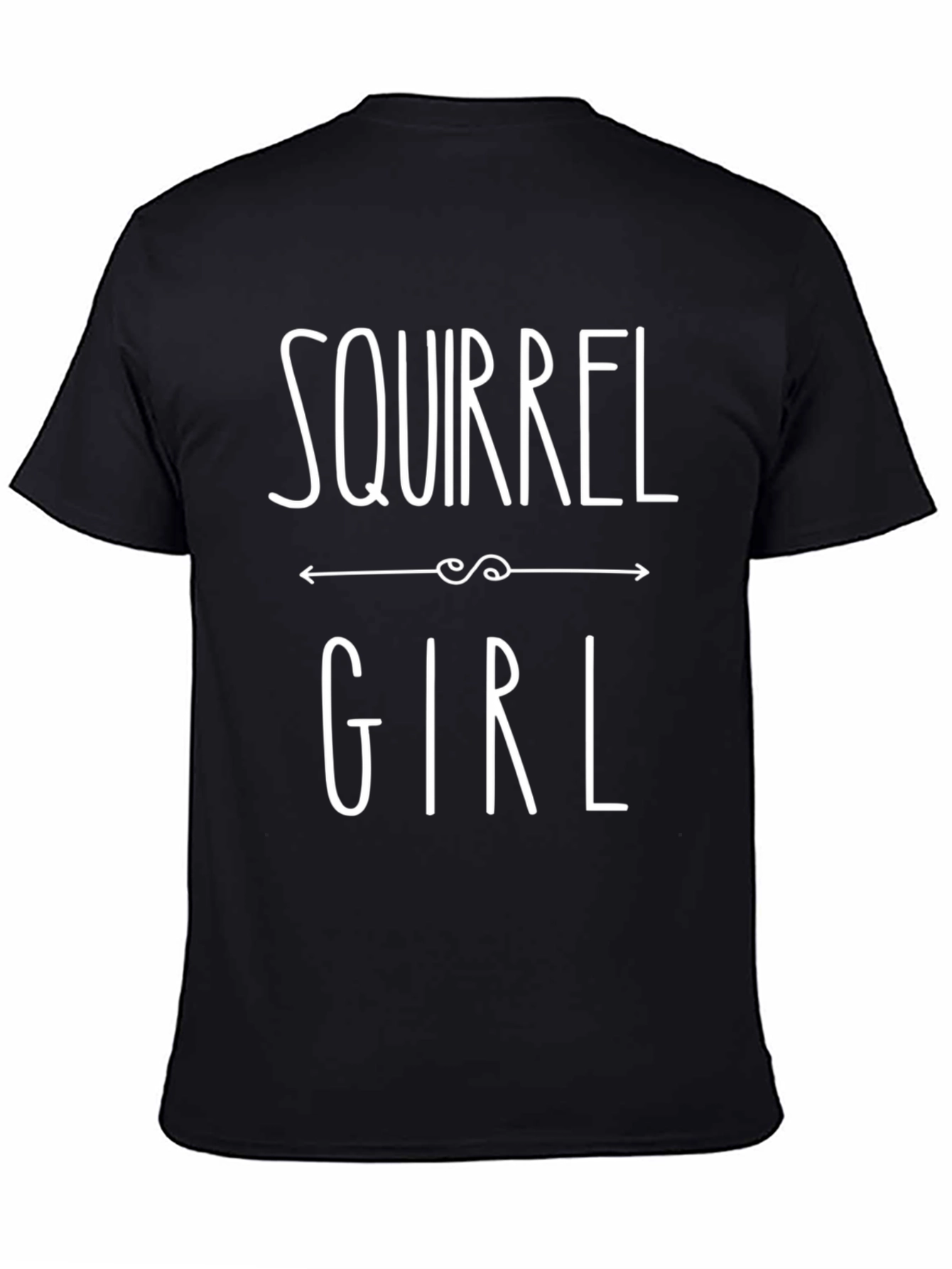 Black Squirrel Girl Graphic T-Shirt view 4