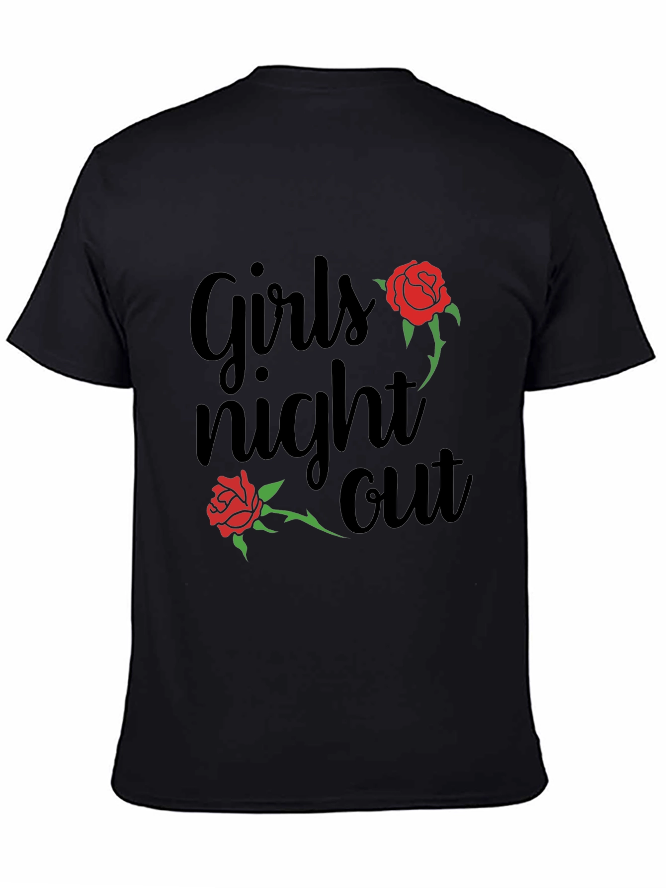 Black Girls Night Out Rose Graphic T-Shirt view 4