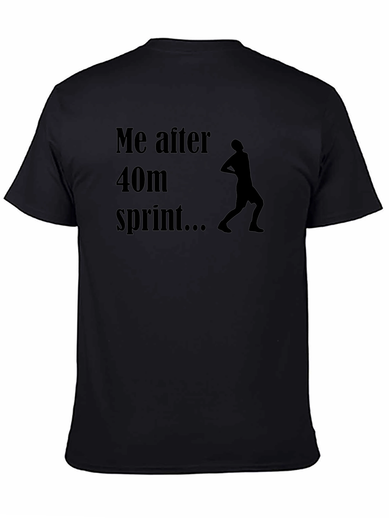 Black Funny Sprint Aftermath T-Shirt view 4