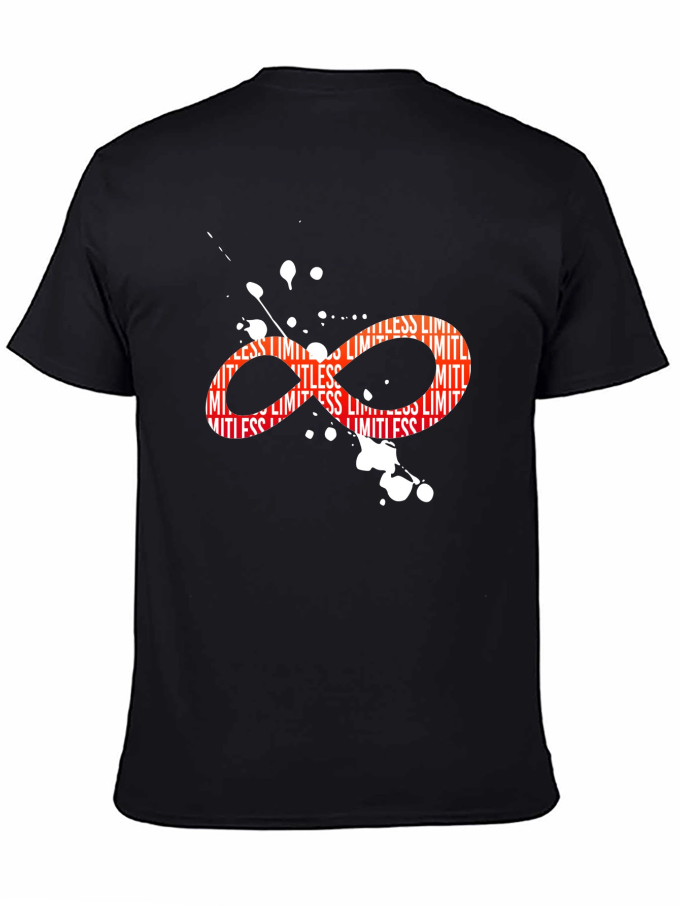 Black Limitless Infinity Symbol Graphic Black T-Shirt view 4
