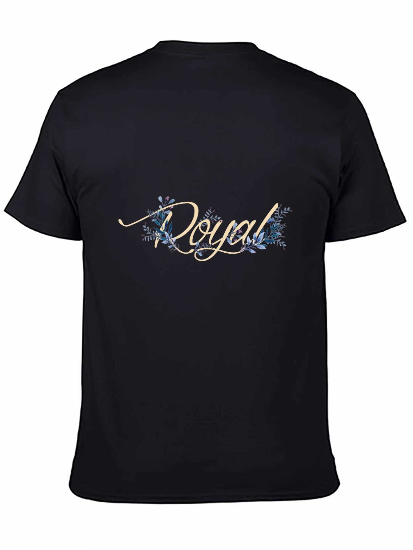Black Royal Floral Graphic Tee - Black view 4