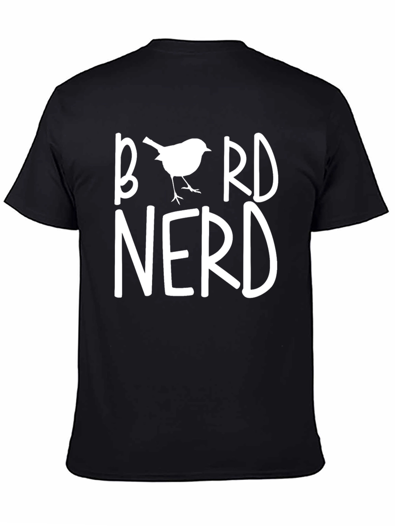 Black Bird Nerd T-Shirt - Graphic Tee for Bird Lovers view 4