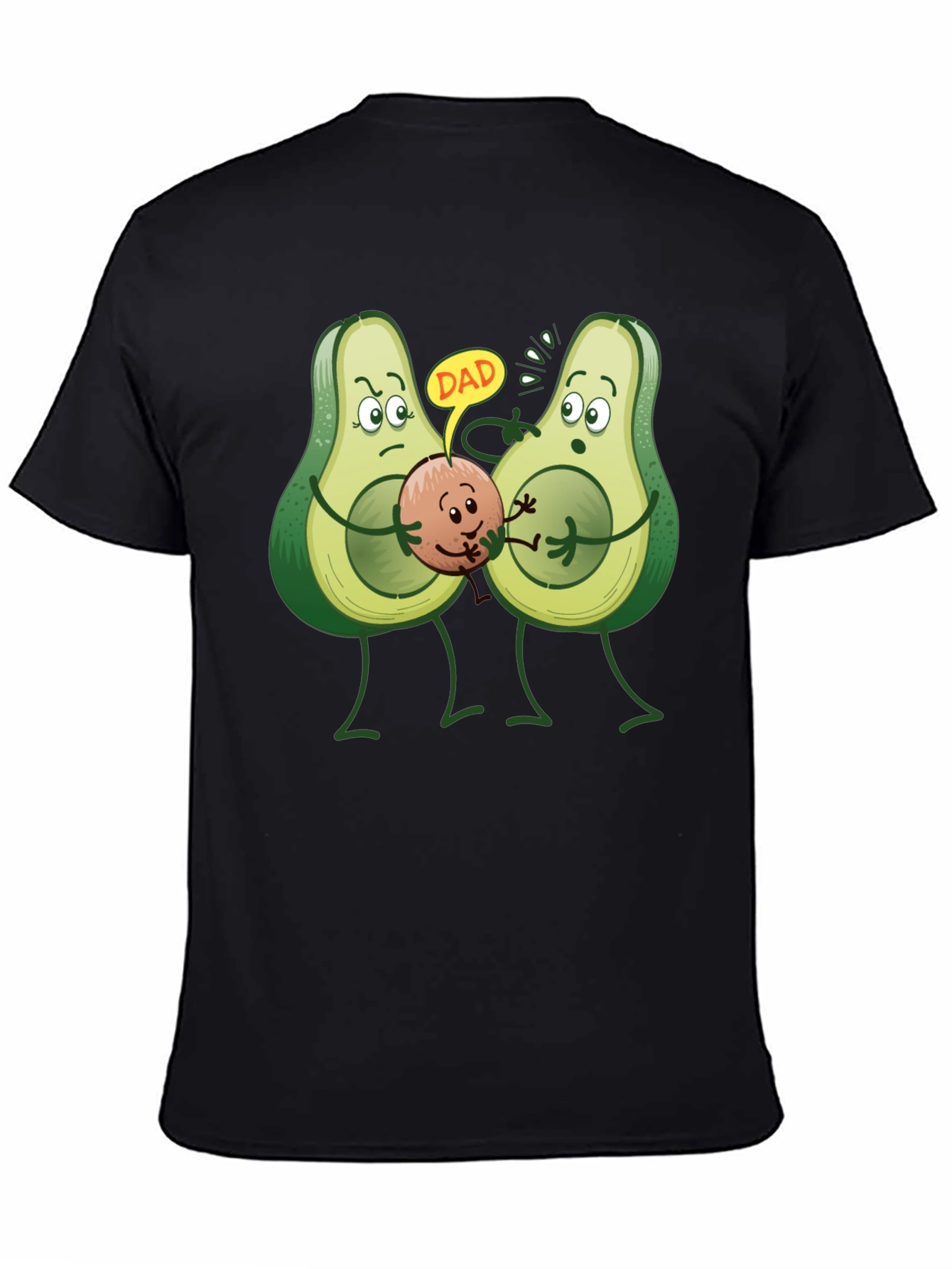 Black Avocado Dad T-Shirt - Humorous Graphic Tee view 4