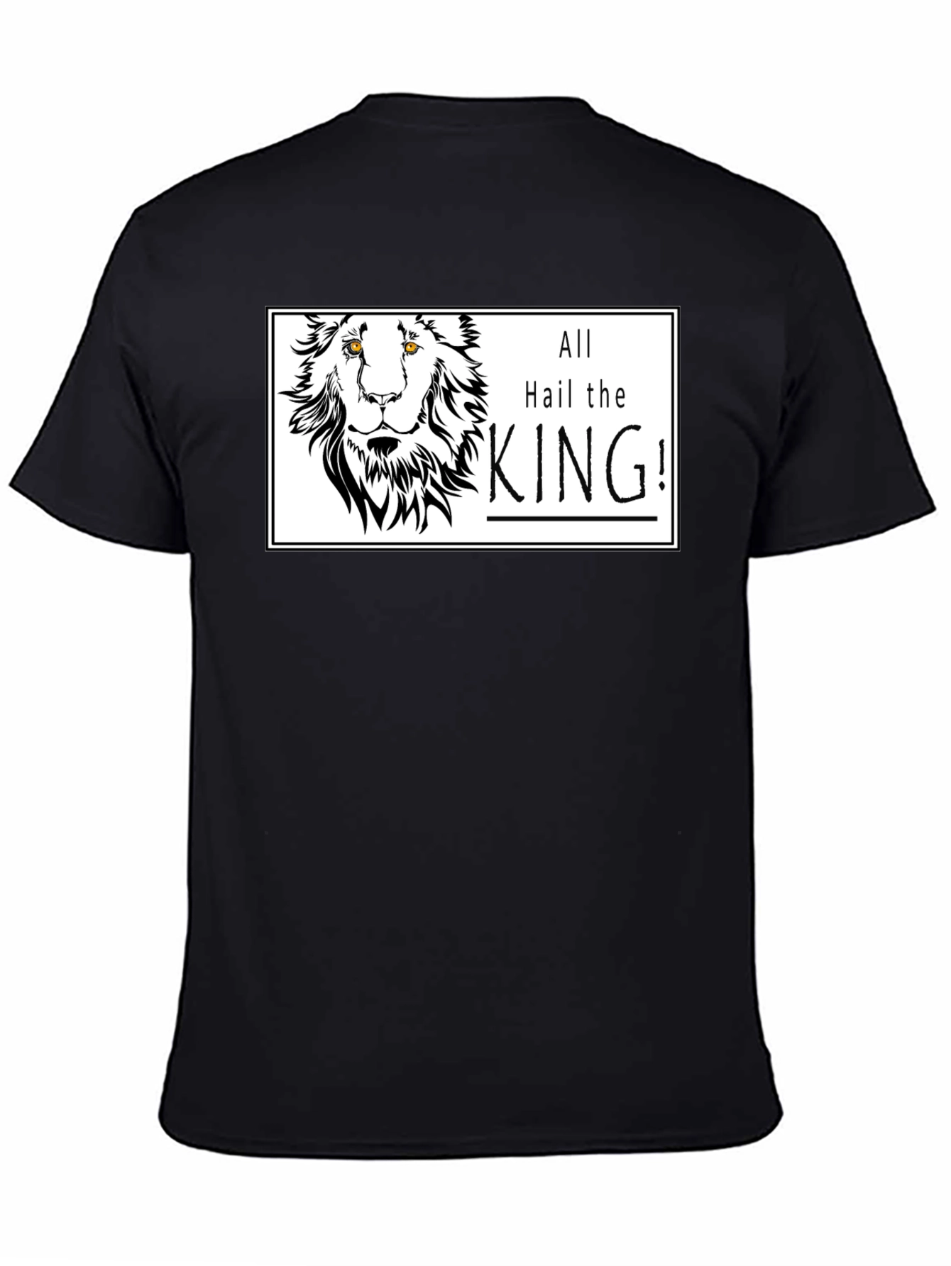 Black All Hail the King Lion Graphic Tee view 4