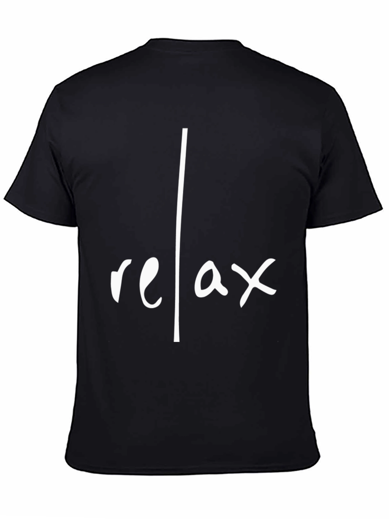 Black Relax Graphic Tee - Black Cotton Casual Shirt view 4