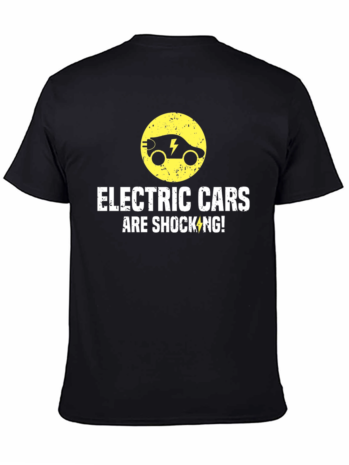Black Electric Cars Are Shocking T-Shirt view 4