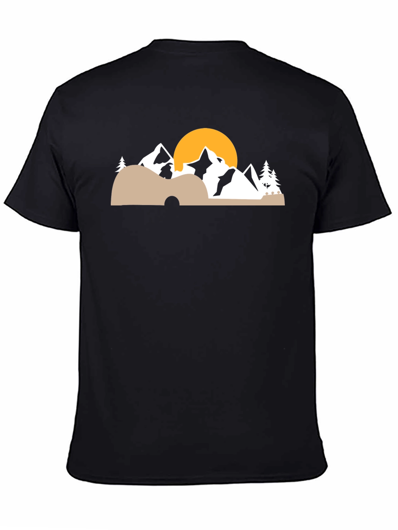 Black Mountain Sunset Graphic Tee - Nature Lover's T-Shirt view 4
