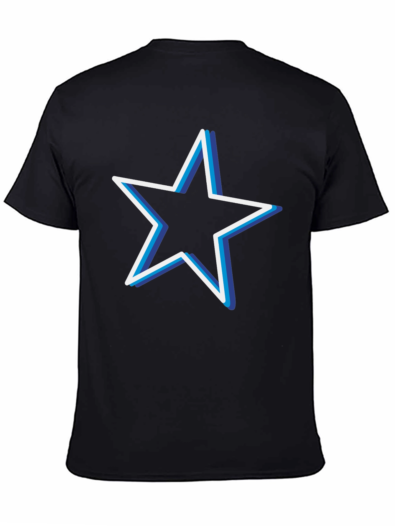 Black Star Graphic Black T-Shirt Casual Menswear view 4