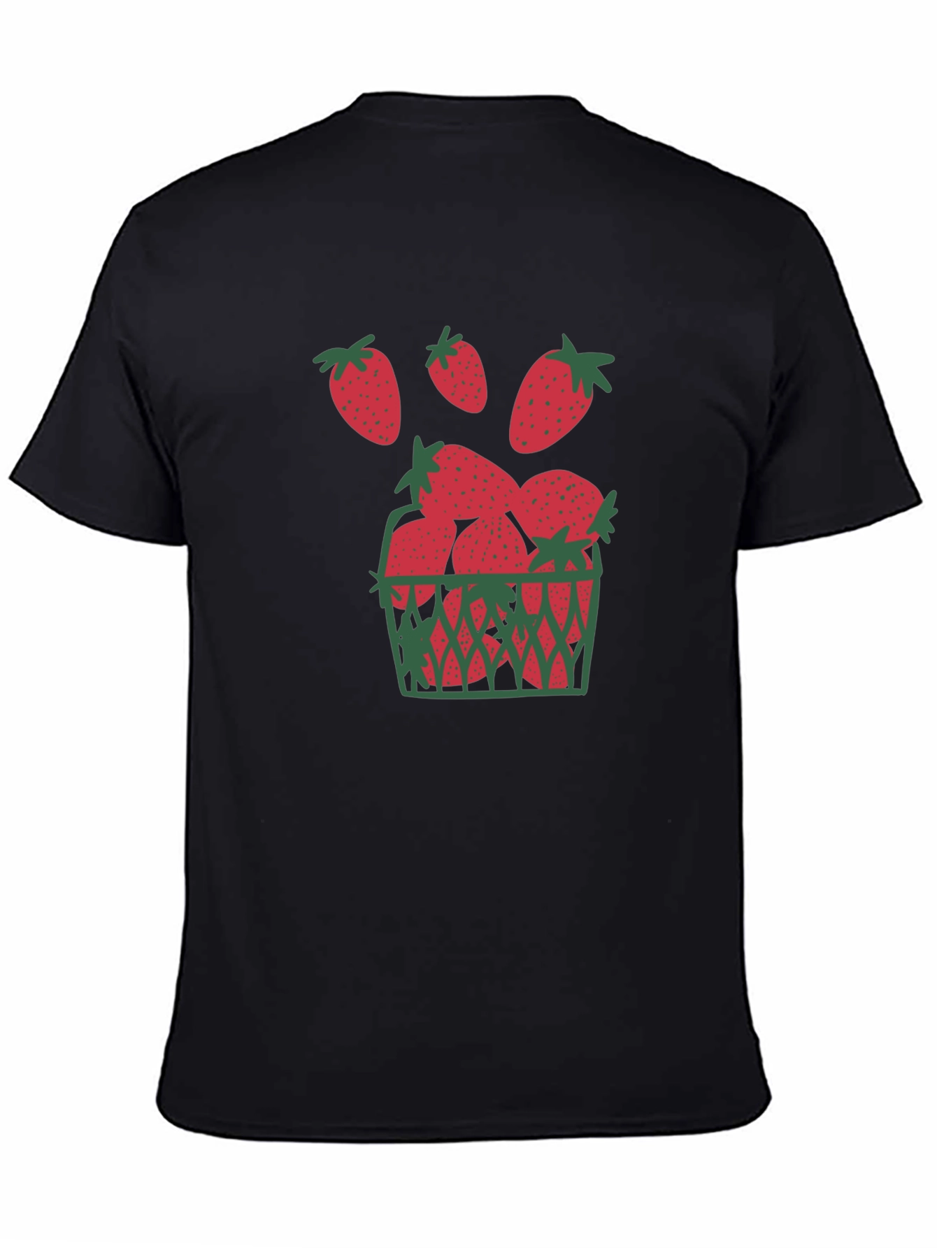 Strawberry Basket Graphic Tee - Unique Fruit Design T-Shirt - 4