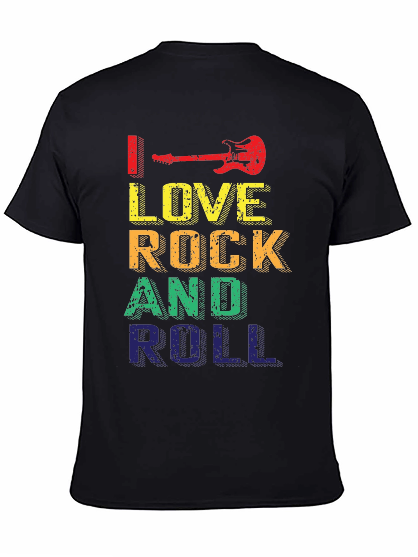 Black I Love Rock and Roll Graphic Tee view 4