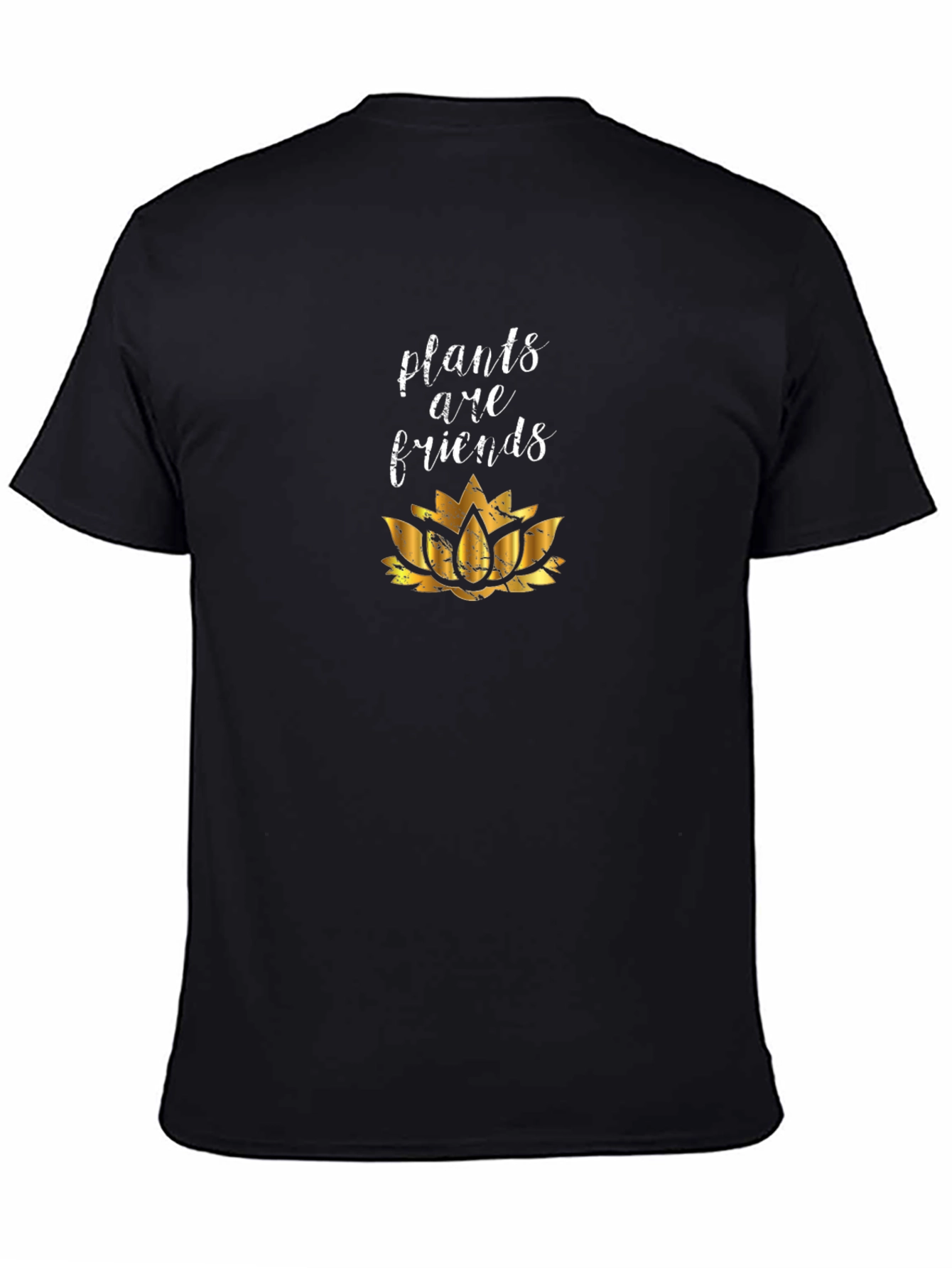 Black Plants are Friends Graphic Tee - Black Cotton T-Shirt view 4