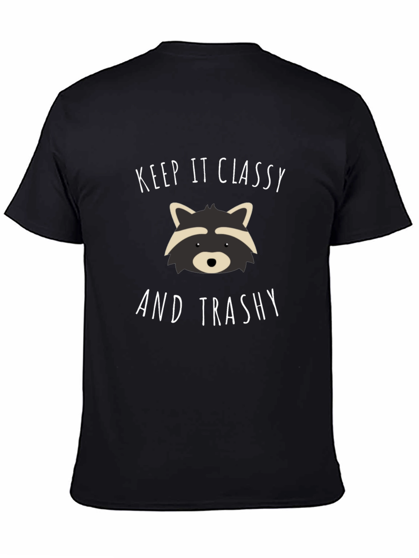 Black Keep It Classy & Trashy Raccoon Graphic Tee view 4