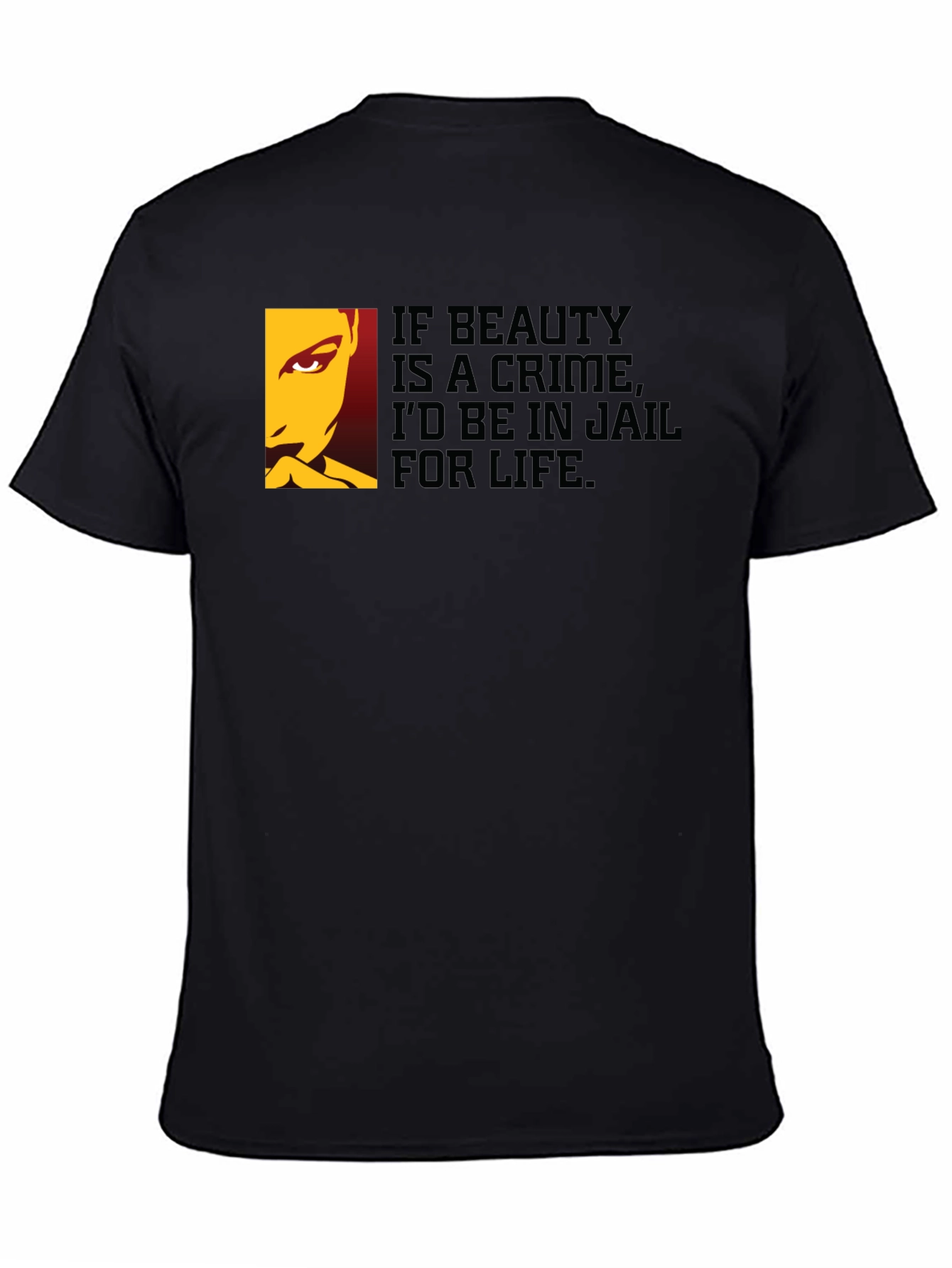 Black Beauty Crime Graphic Tee - Jail for Life Funny T-Shirt view 4