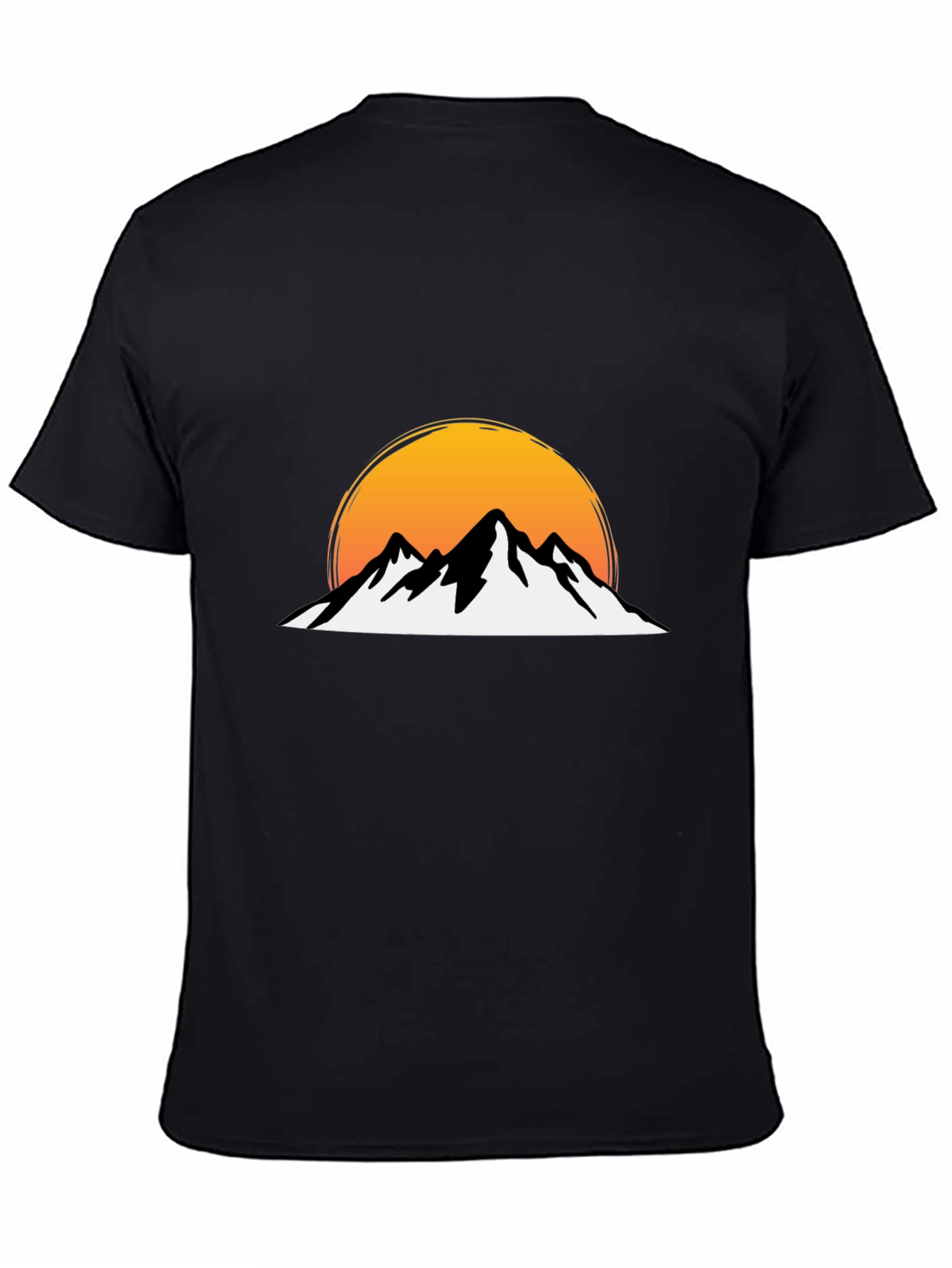 Black Mountain Sunset Graphic Tee - Black Cotton view 4