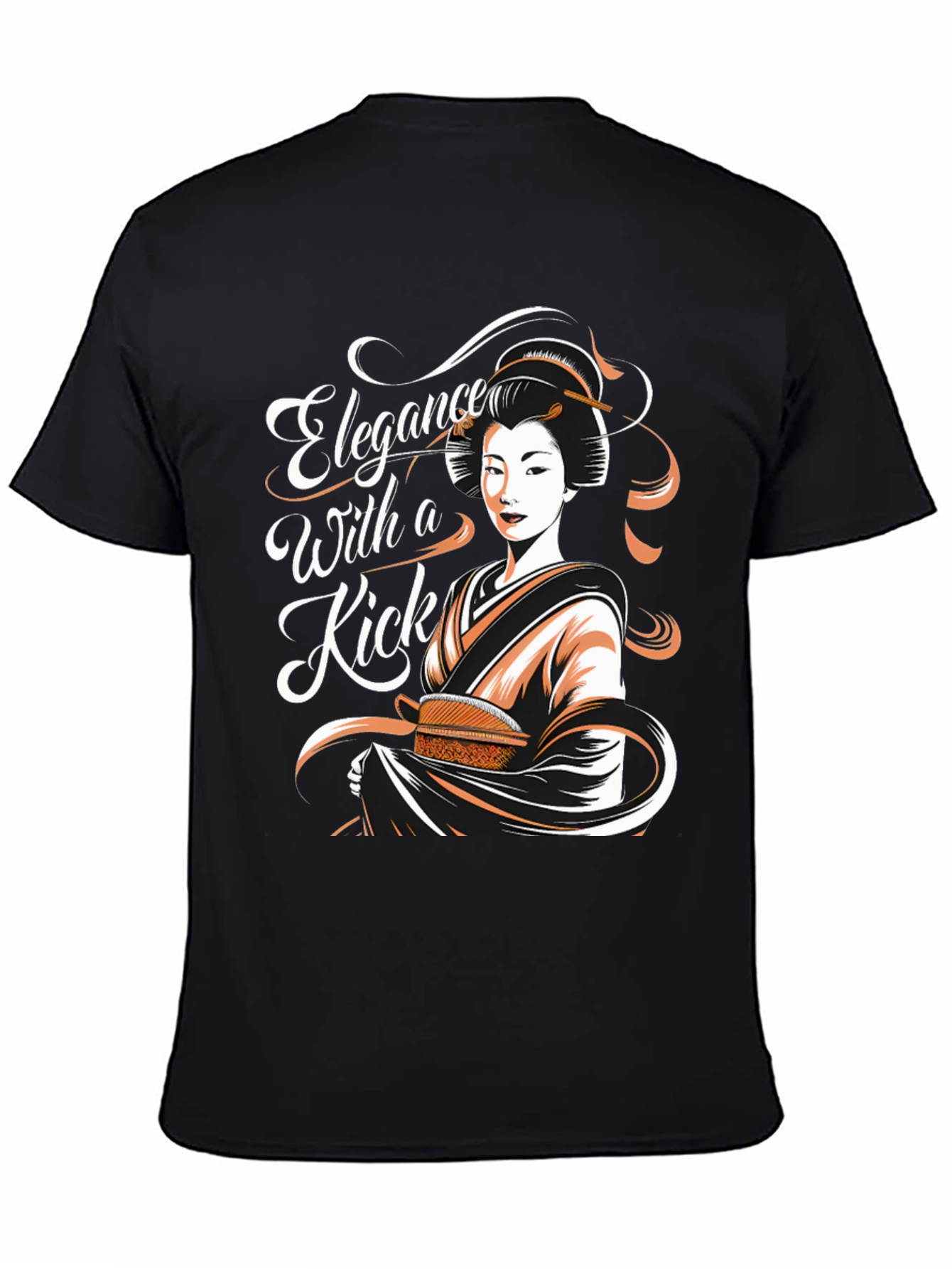 Black Elegance With a Kick Graphic Tee view 4