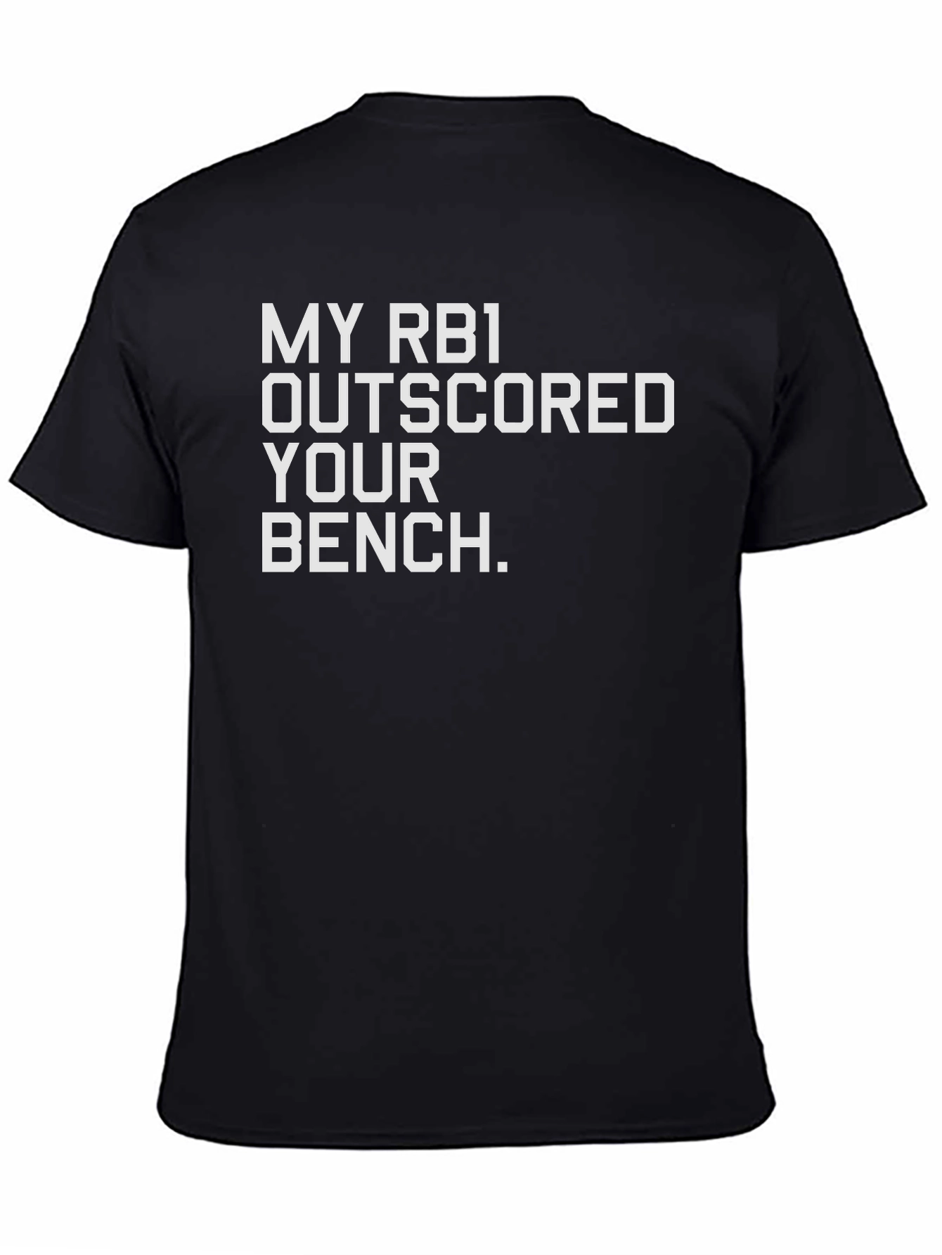 Black My RBI Outscored Your Bench - Baseball T-Shirt view 4