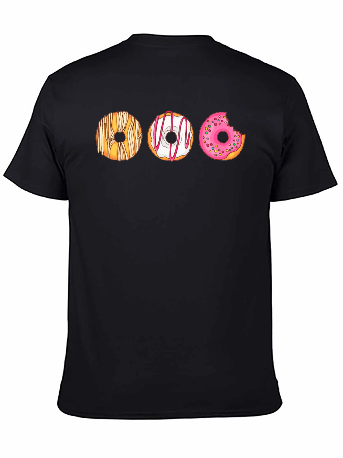Black Donut Graphic T-Shirt - Sweet Tooth Fashion view 4