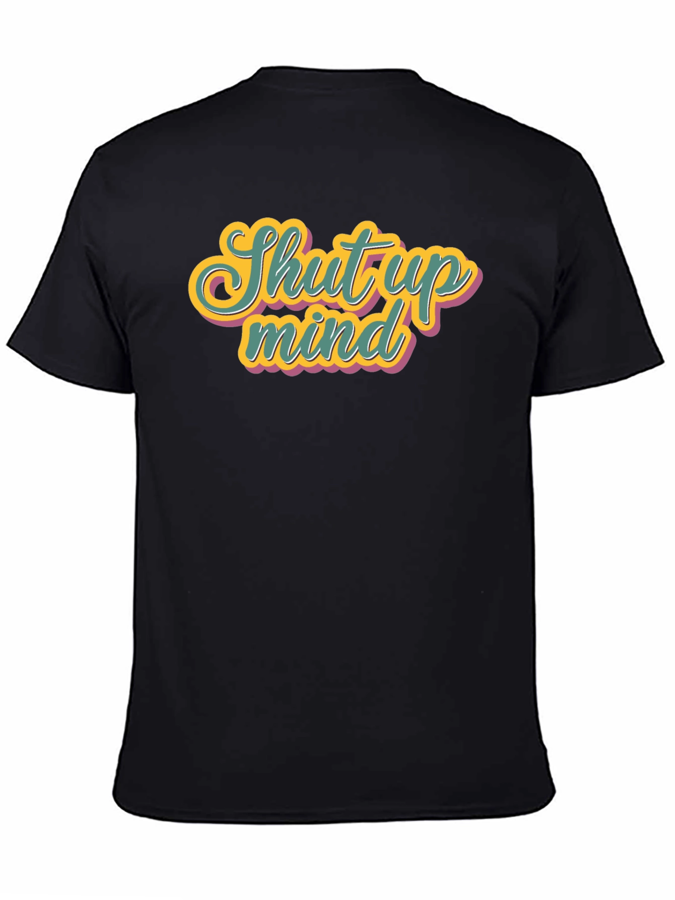 Black Shut Up Mind Graphic Tee view 4