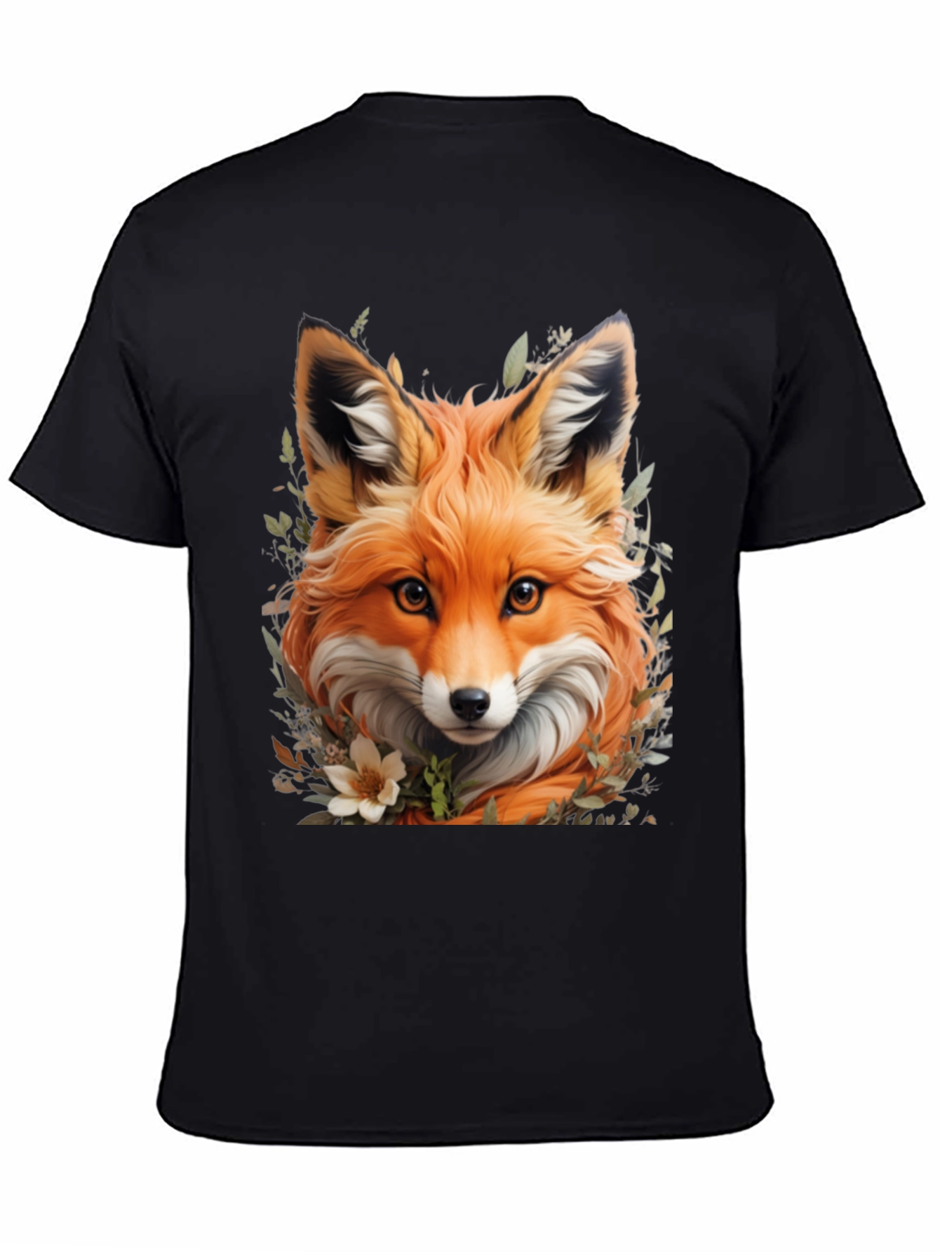 Black Fox Graphic Tee - Stylish Animal Print Shirt view 4
