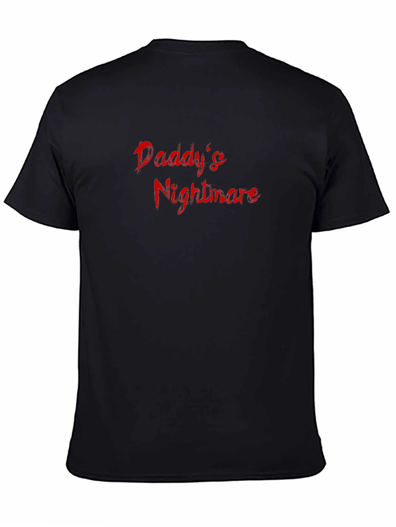 Black Daddy's Nightmare Graphic Tee - Black Cotton Blend view 4