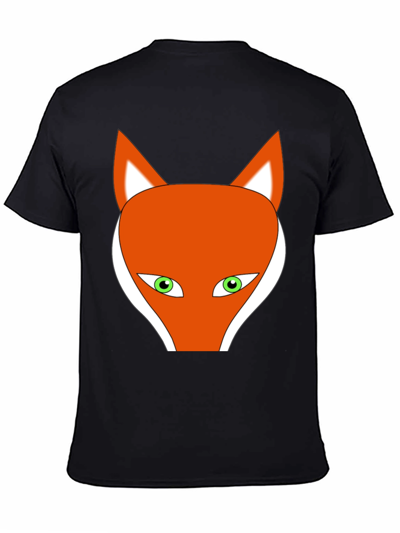 Black Fox Graphic Tee - Black Cotton Blend Shirt view 4