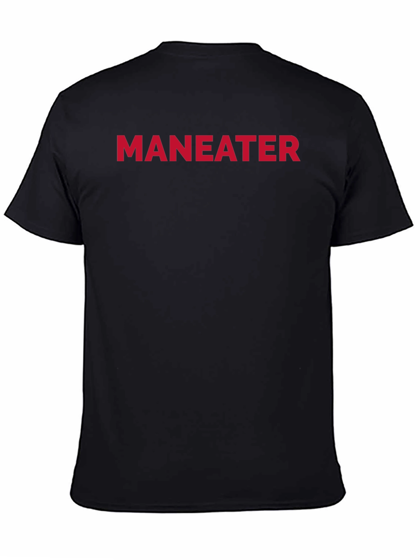 Black Maneater Graphic Tee - Bold Statement T-Shirt view 4