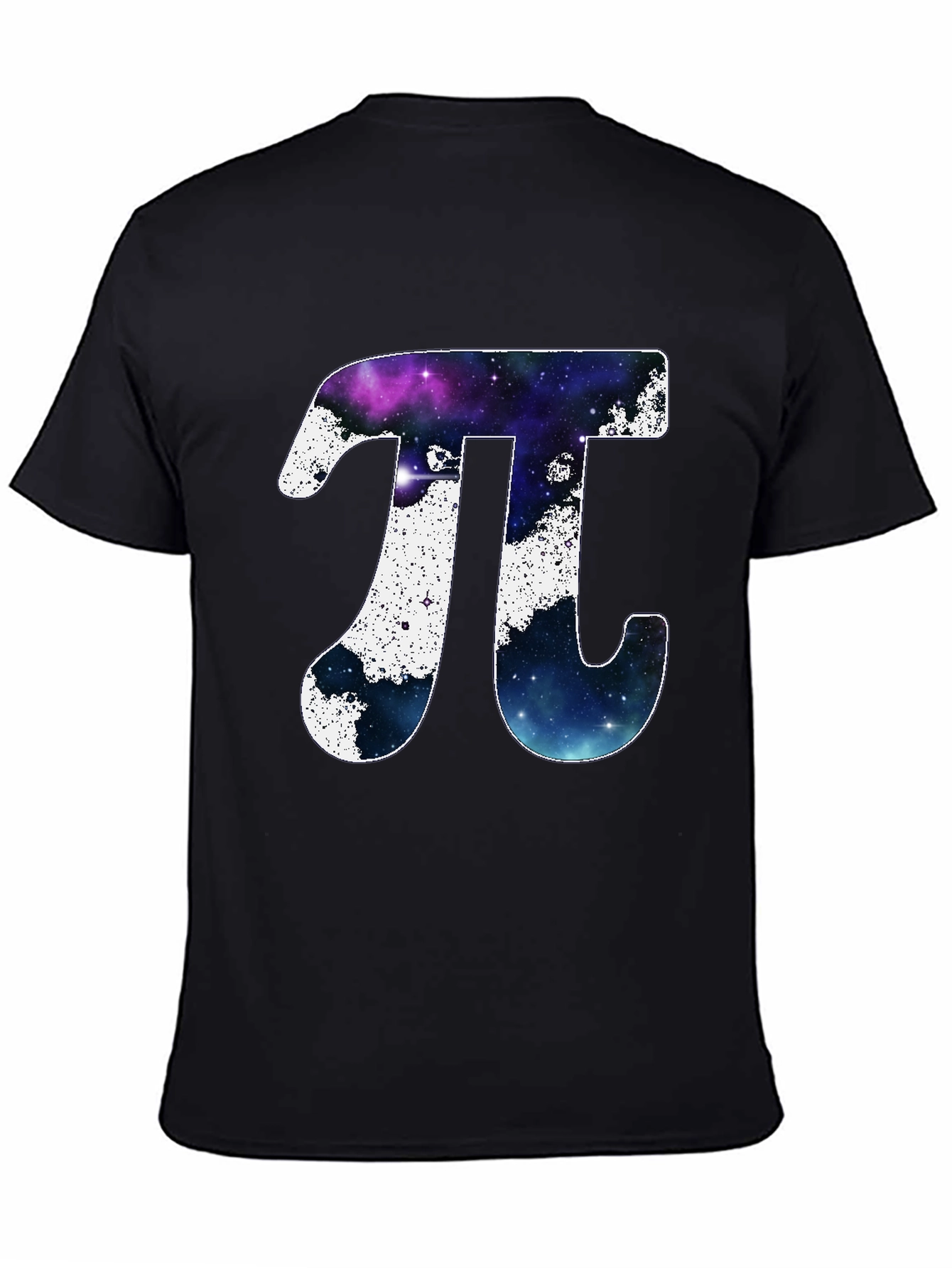 Black Cosmic Pi Symbol T-Shirt view 4