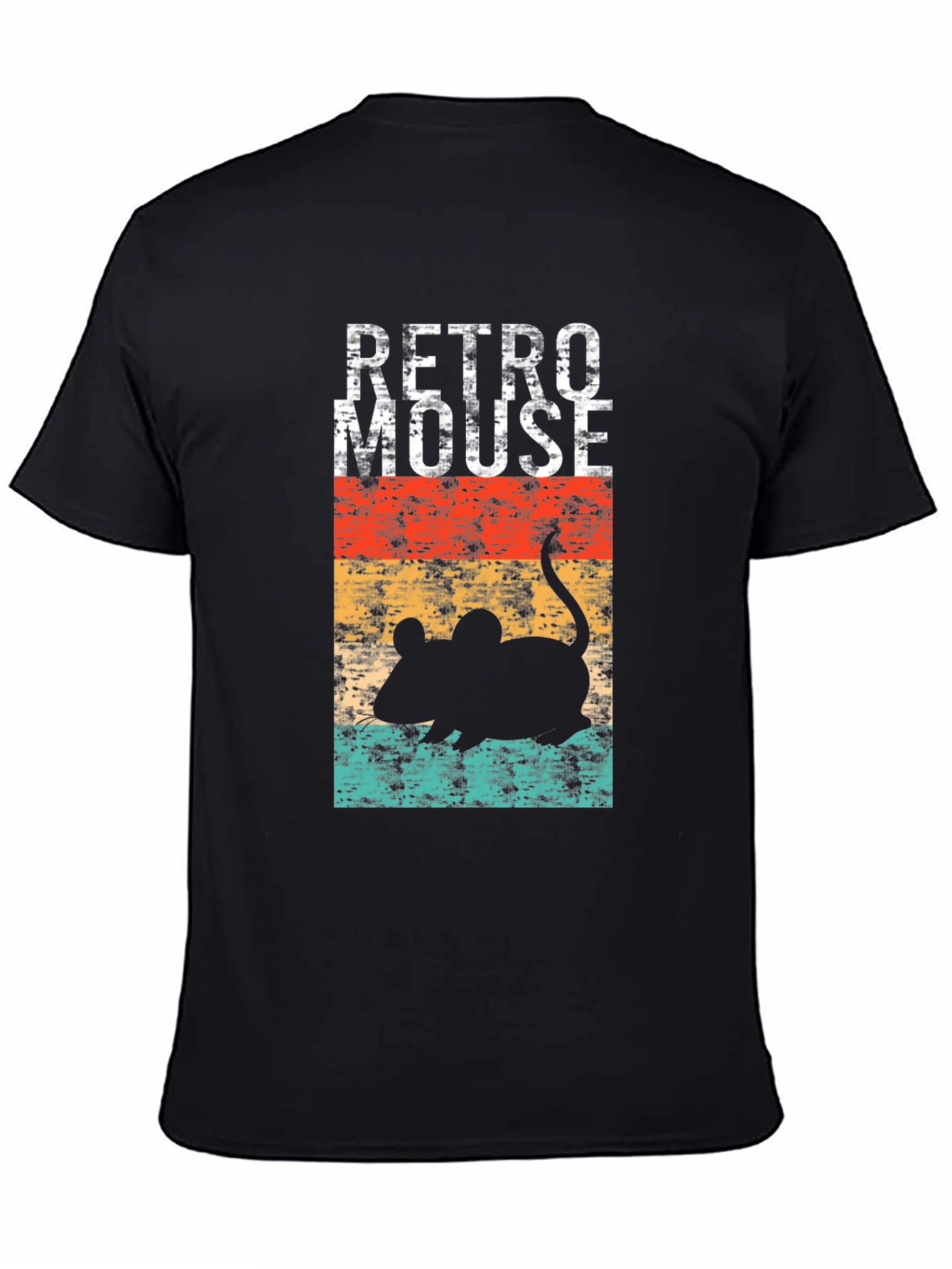 Black Retro Mouse Graphic T-Shirt view 4