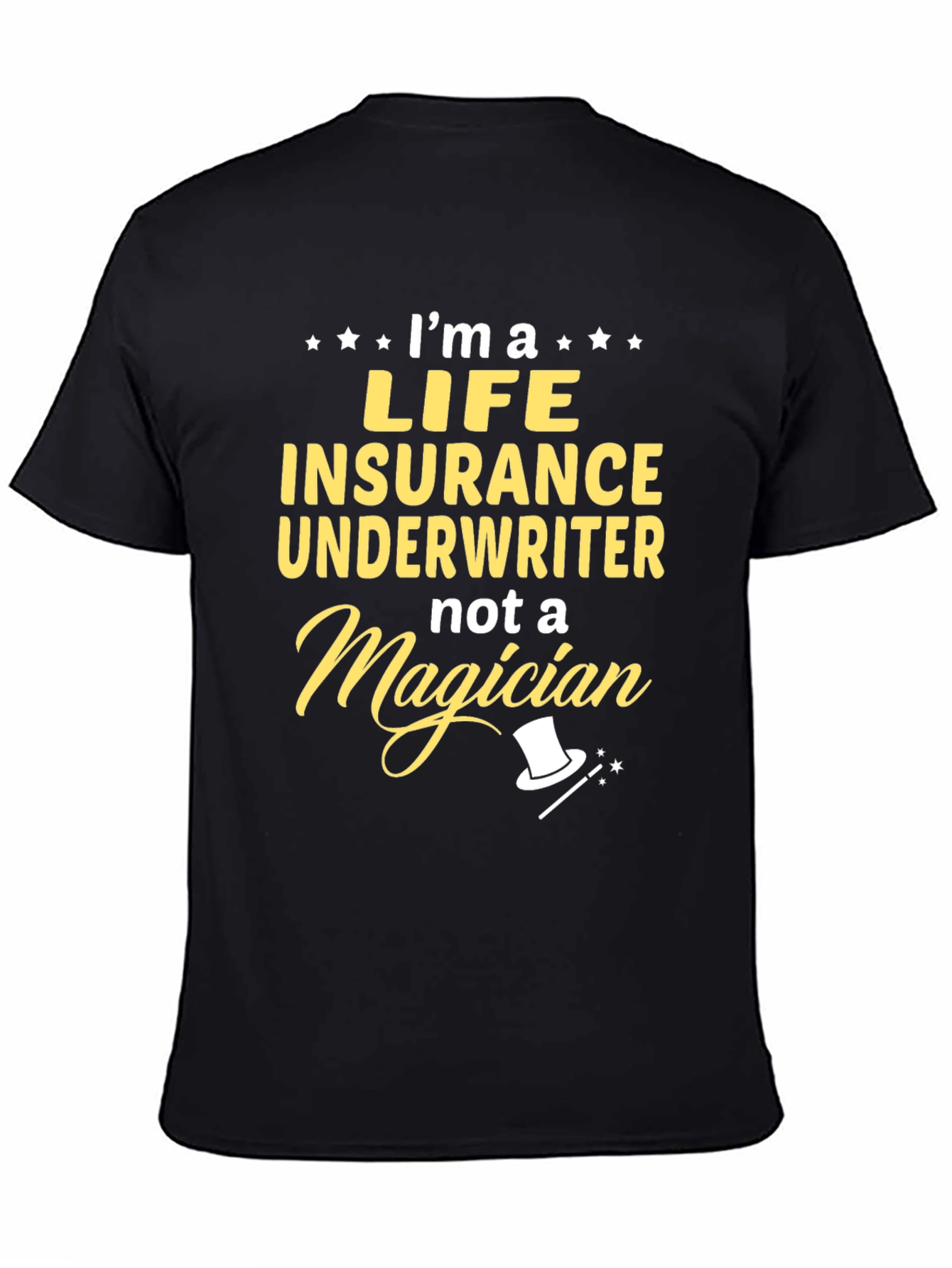 Black Life Insurance Underwriter Funny T-Shirt view 4
