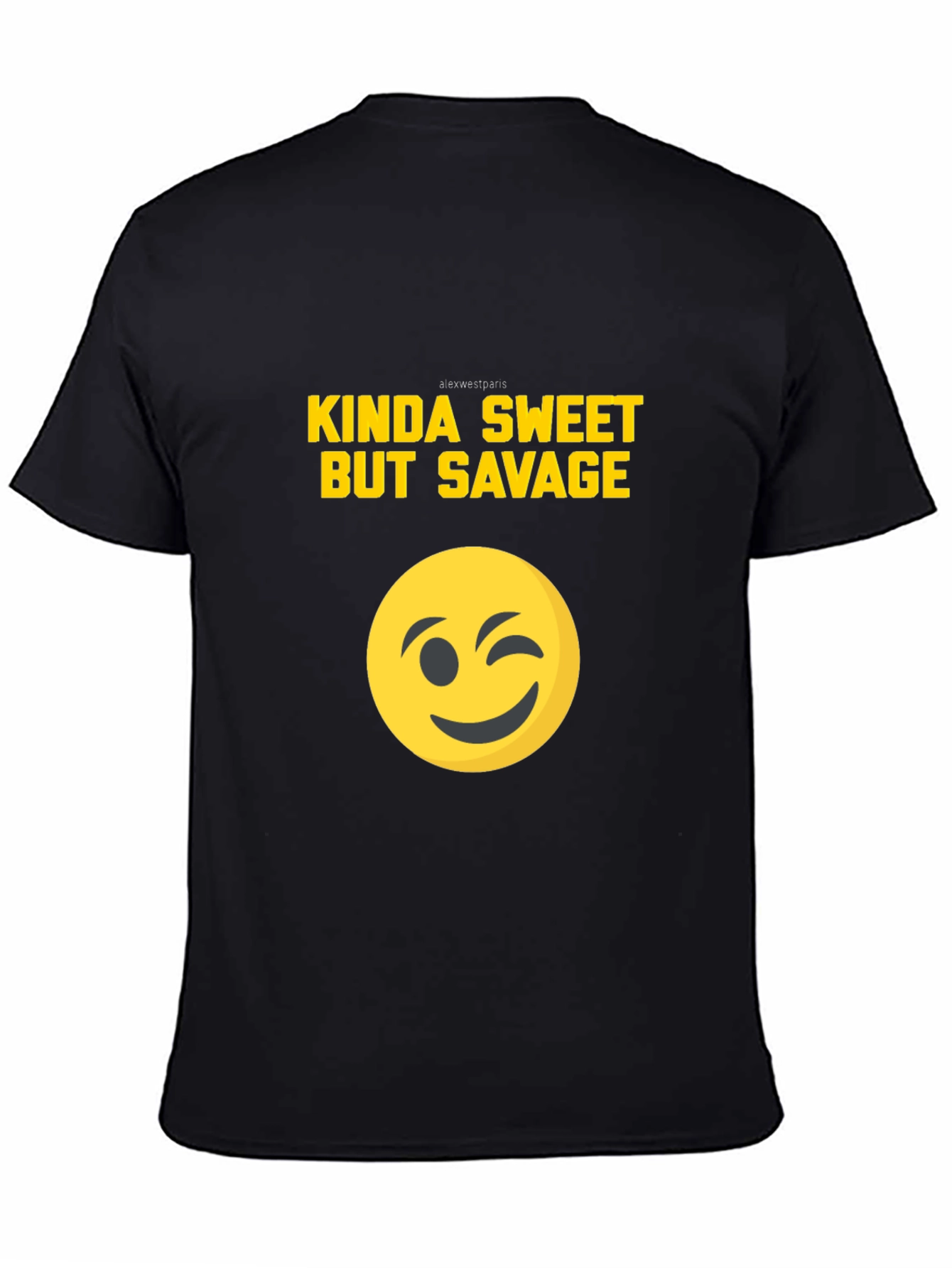 Black Kinda Sweet But Savage Graphic Tee - Black T-Shirt view 4