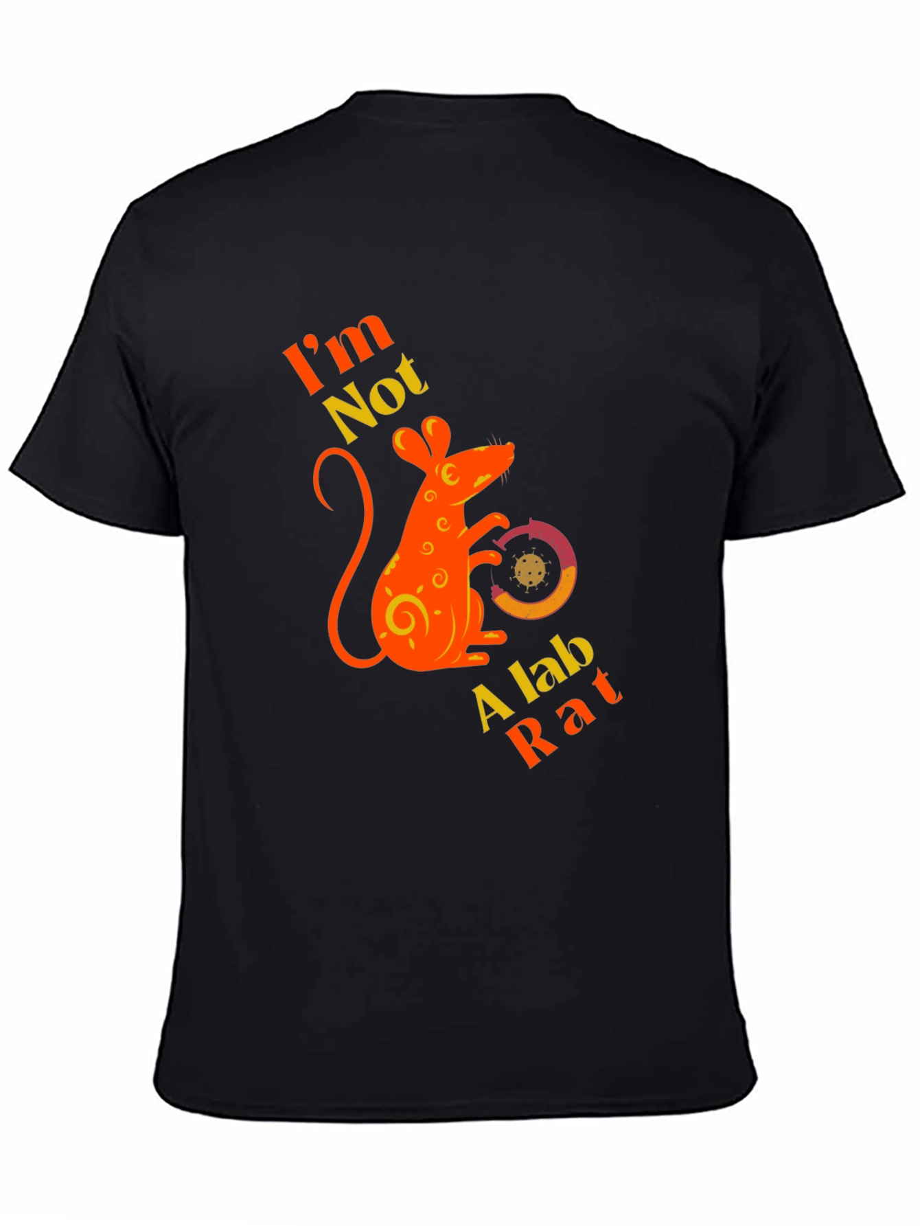 Black I'm Not A Lab Rat Graphic T-Shirt view 4
