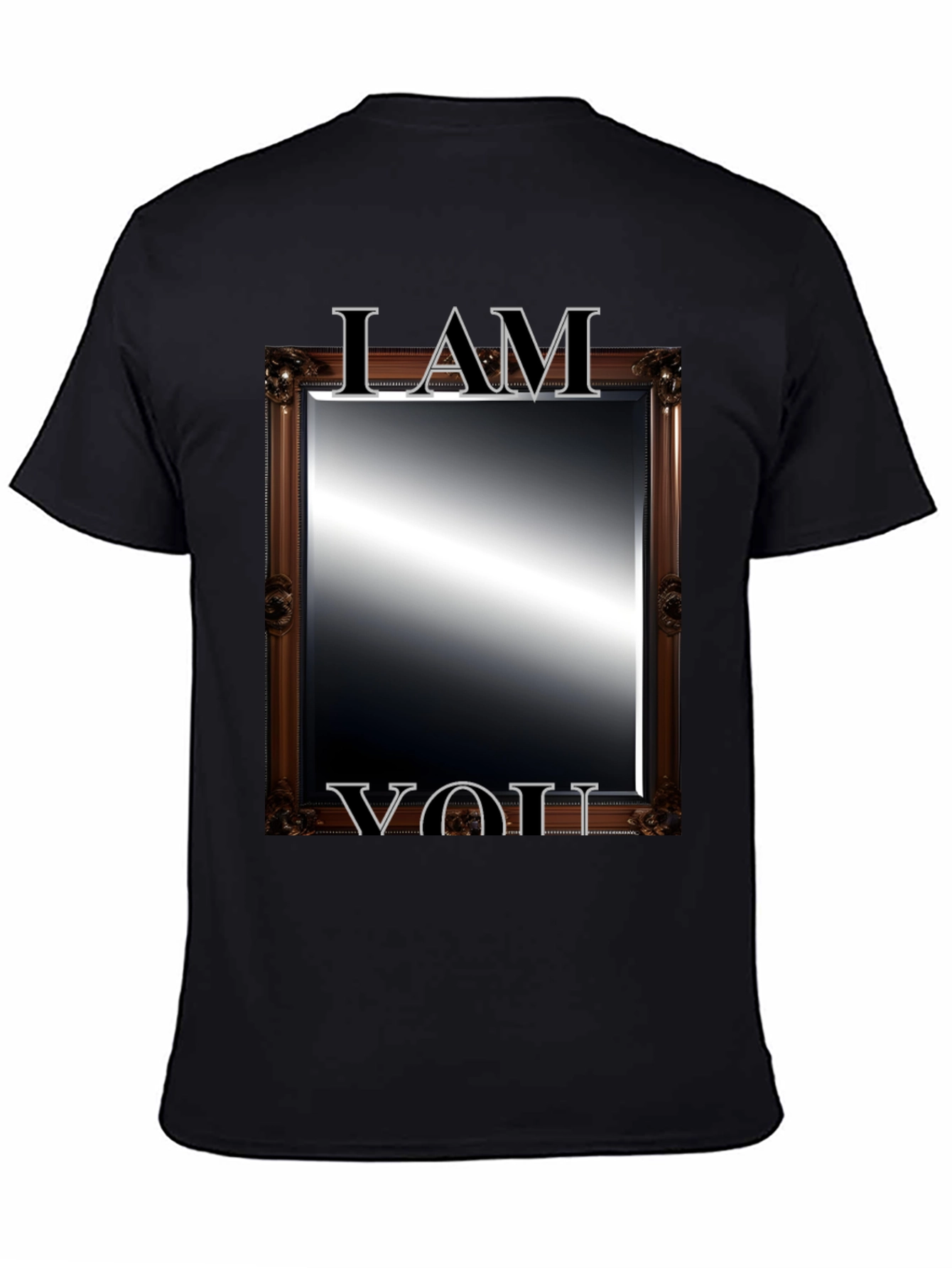 Black I AM YOU Mirror T-Shirt view 4