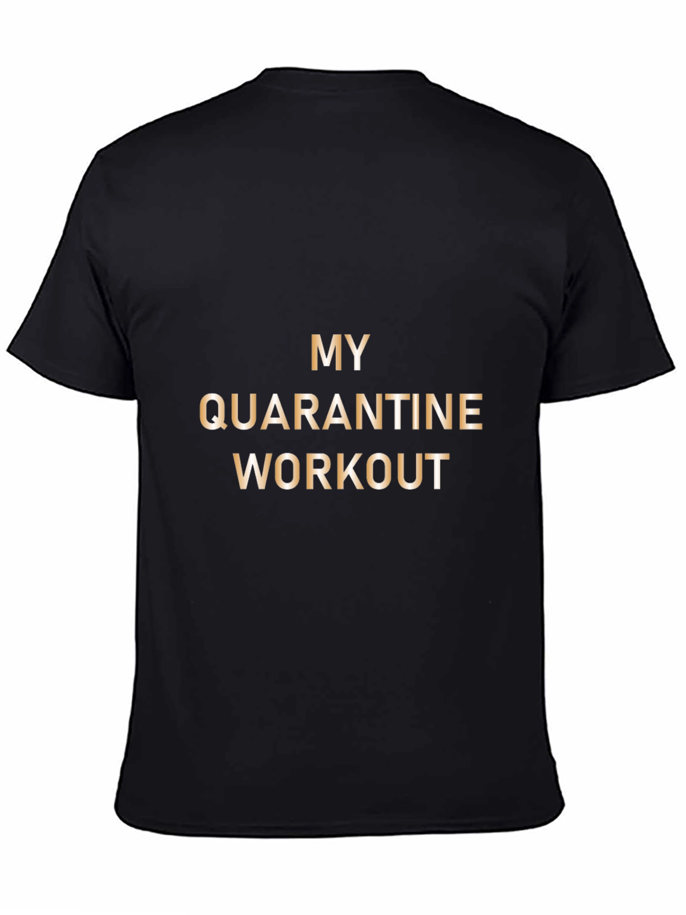 Black Quarantine Workout T-Shirt view 4