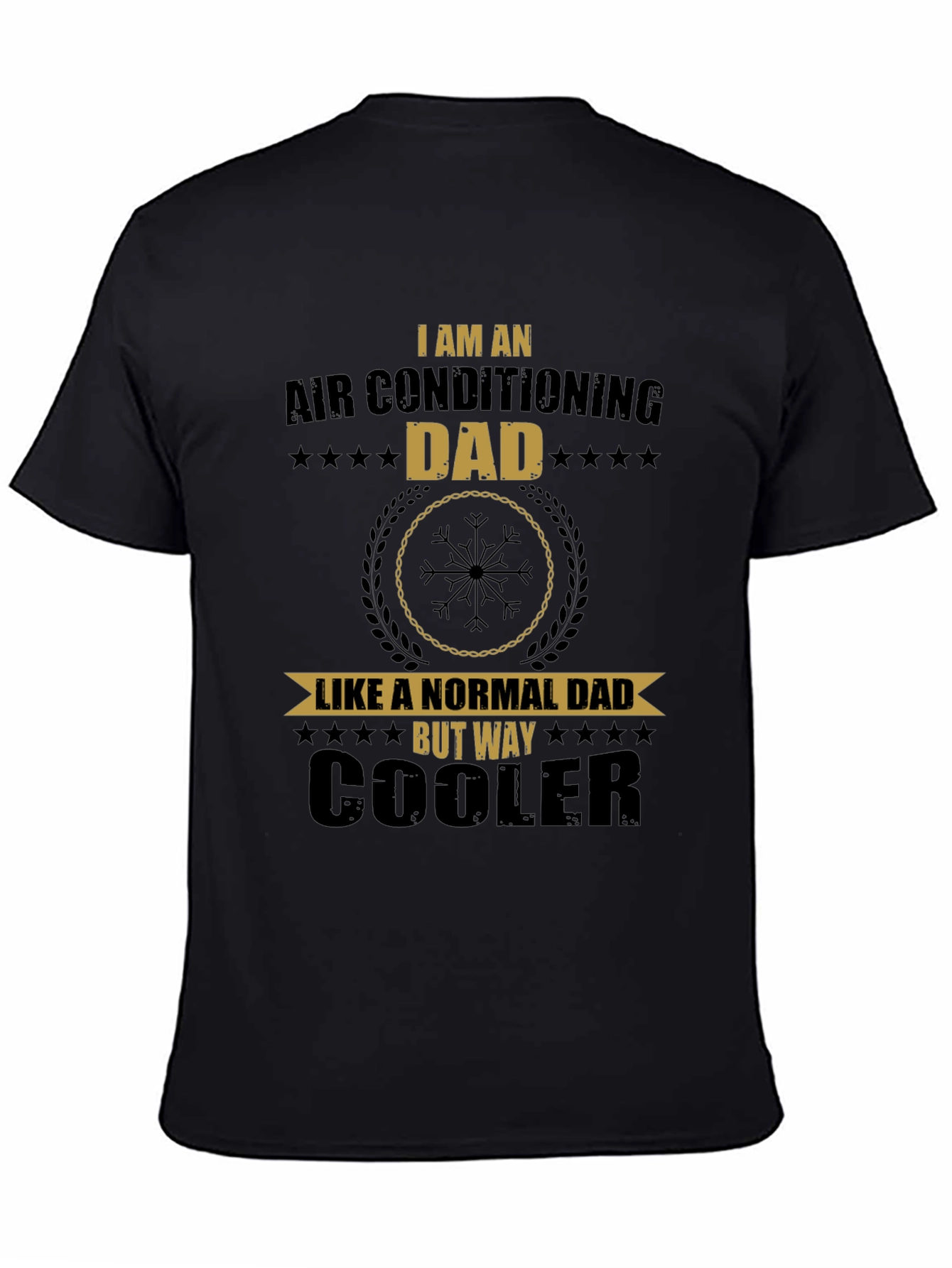 Black Air Conditioning Dad T-Shirt - Funny Father's Day Gift view 4