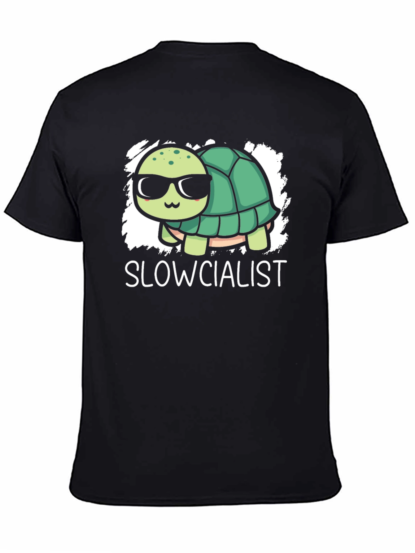 Black Slowcialist Turtle Graphic T-Shirt view 4