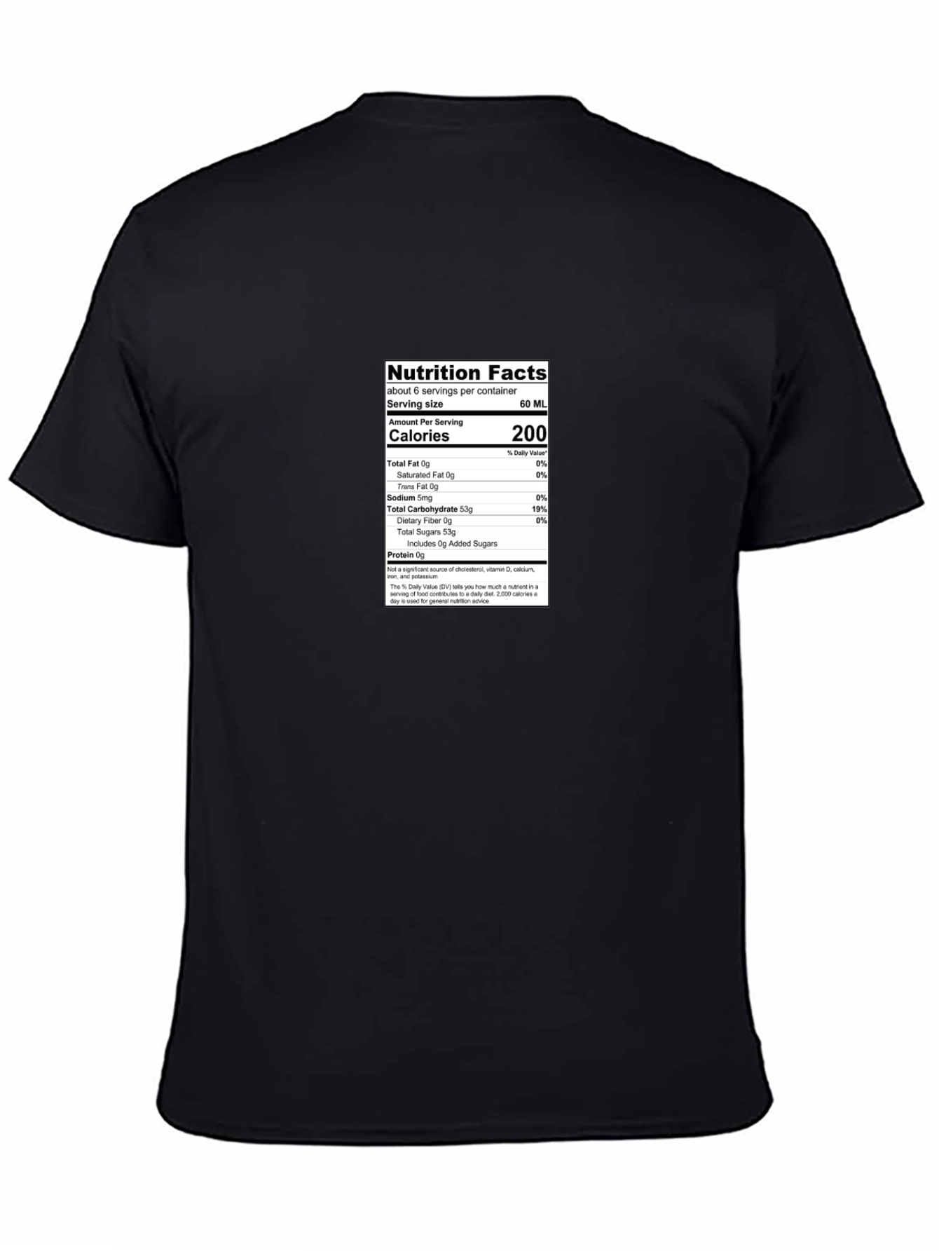 Black Nutrition Facts Black T-Shirt view 4