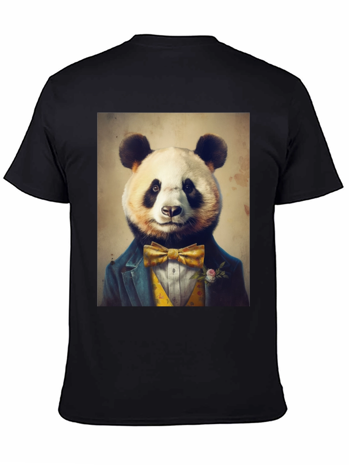 Black Panda Gentleman T-Shirt view 4