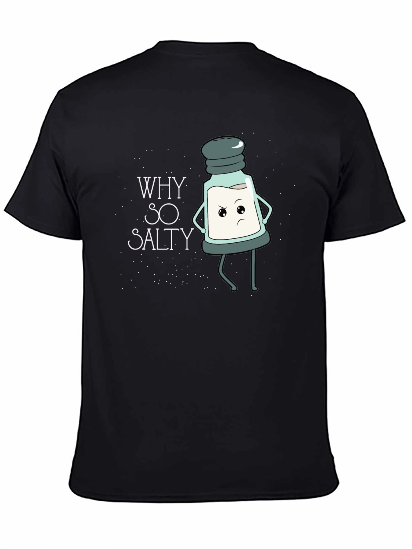 Why So Salty T-Shirt, Funny Cartoon Salt Shaker Tee - 4