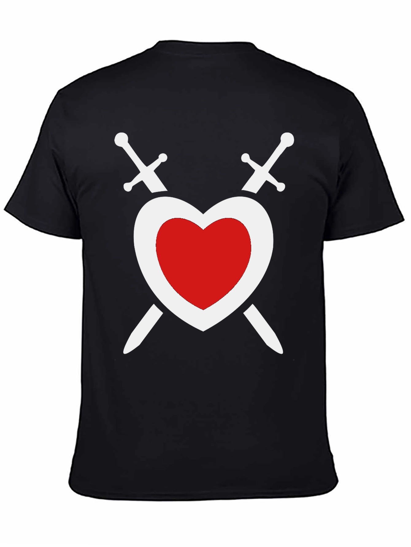Black Heart & Swords Graphic Tee - Black T-Shirt view 4