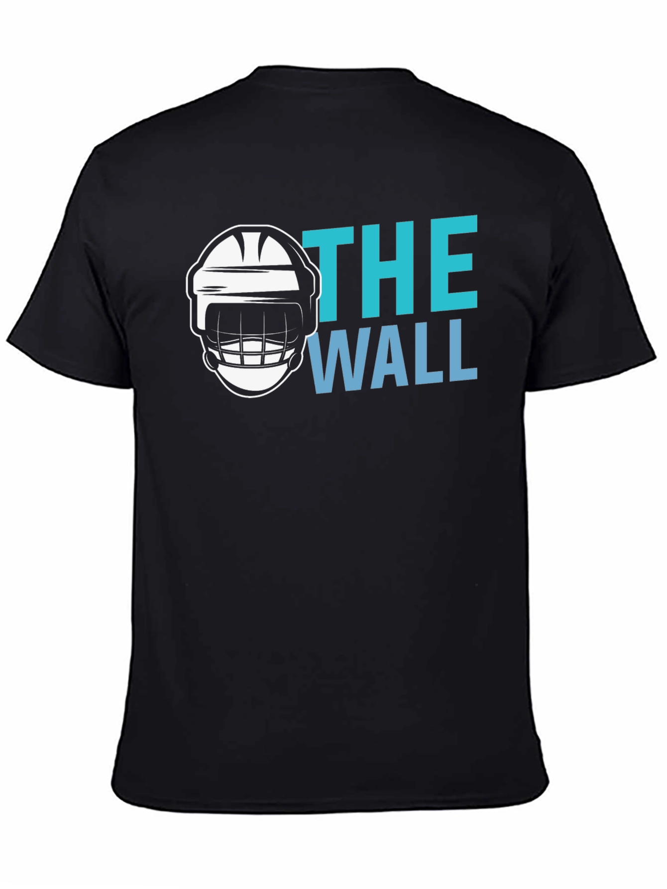 Black The Wall Hockey Goalie T-Shirt - Black Cotton Tee view 4