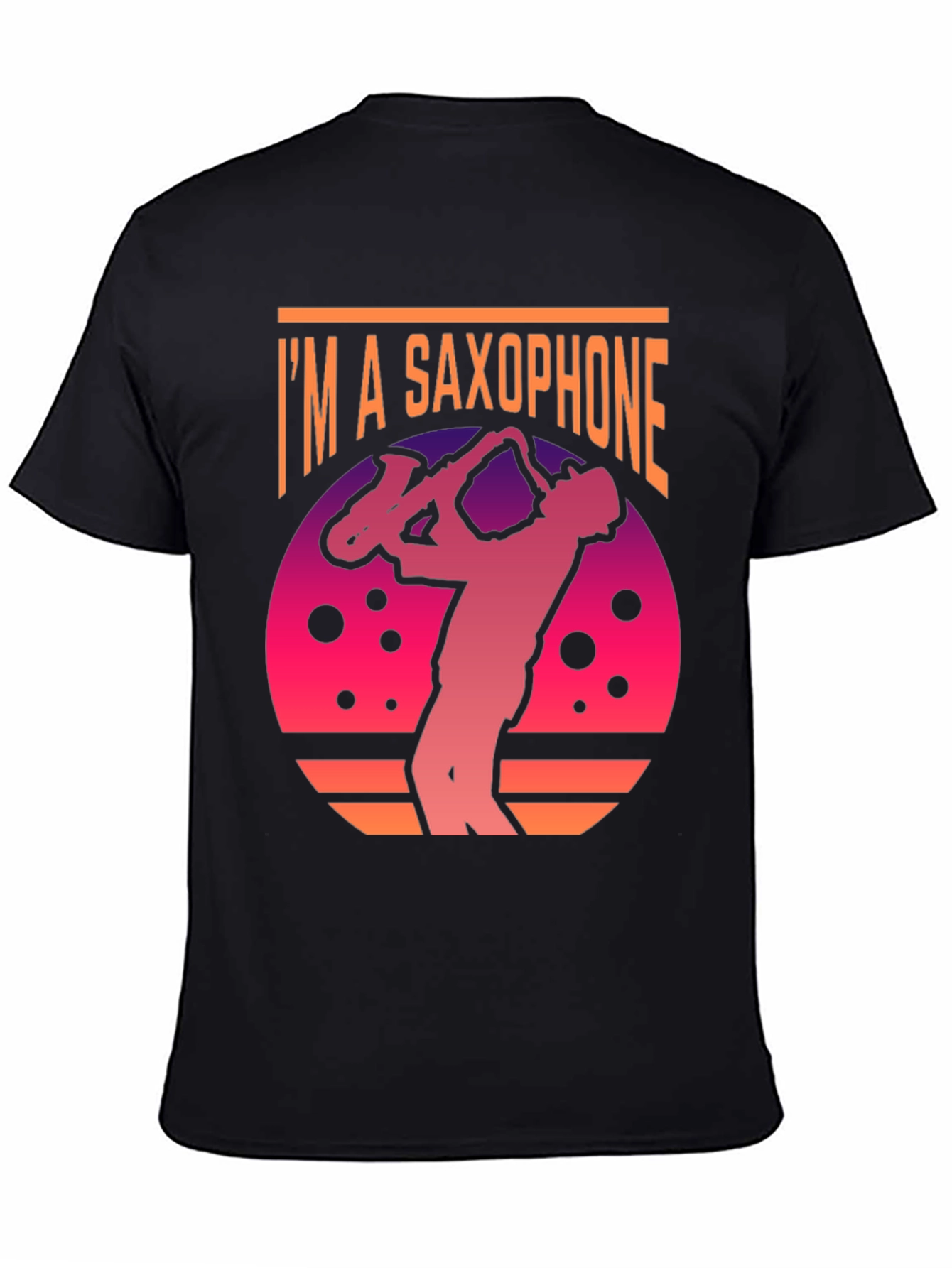 Black I'm A Saxophone T-Shirt - Music Lover Tee view 4