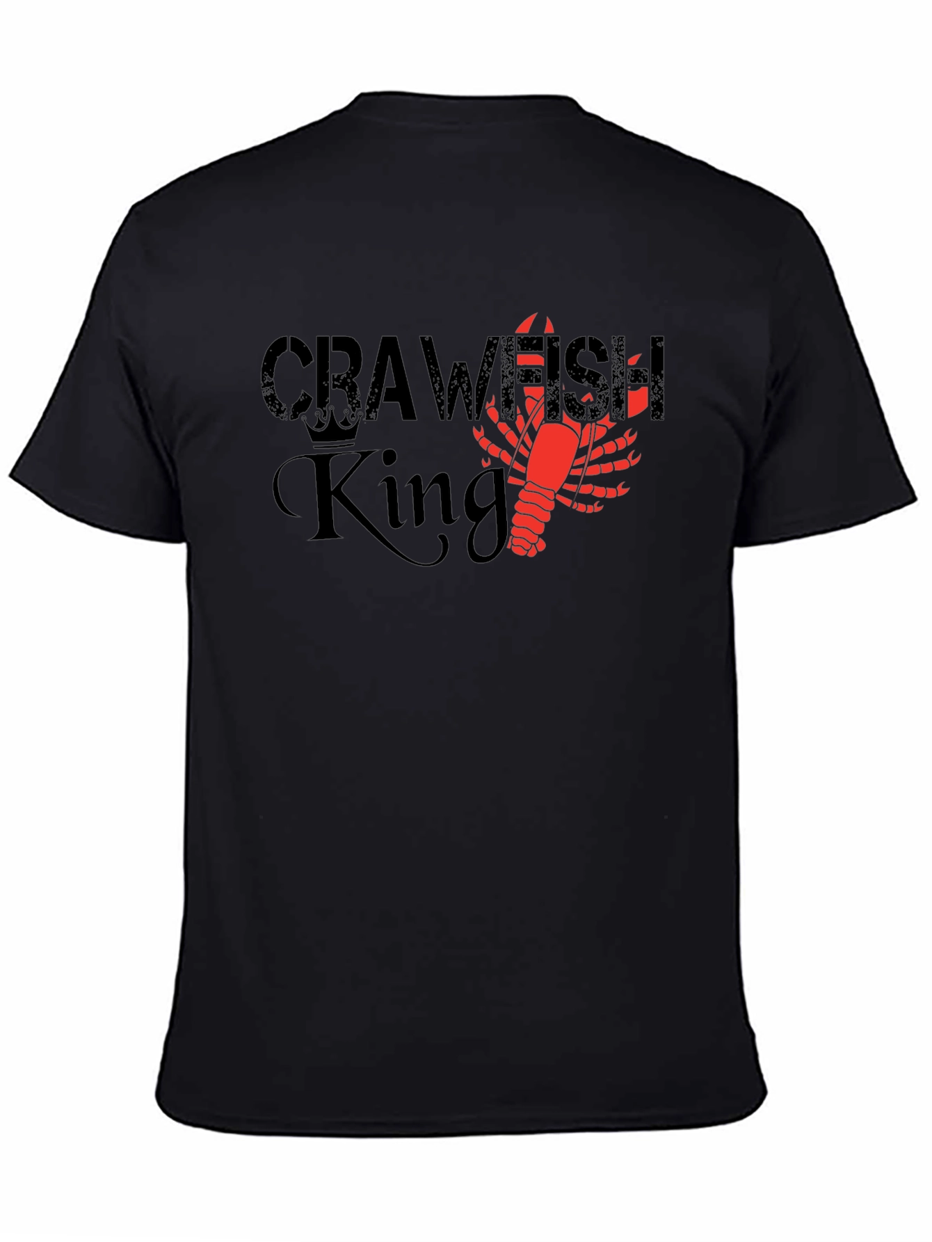 Black Crawfish King Graphic Tee - Louisiana Pride view 4