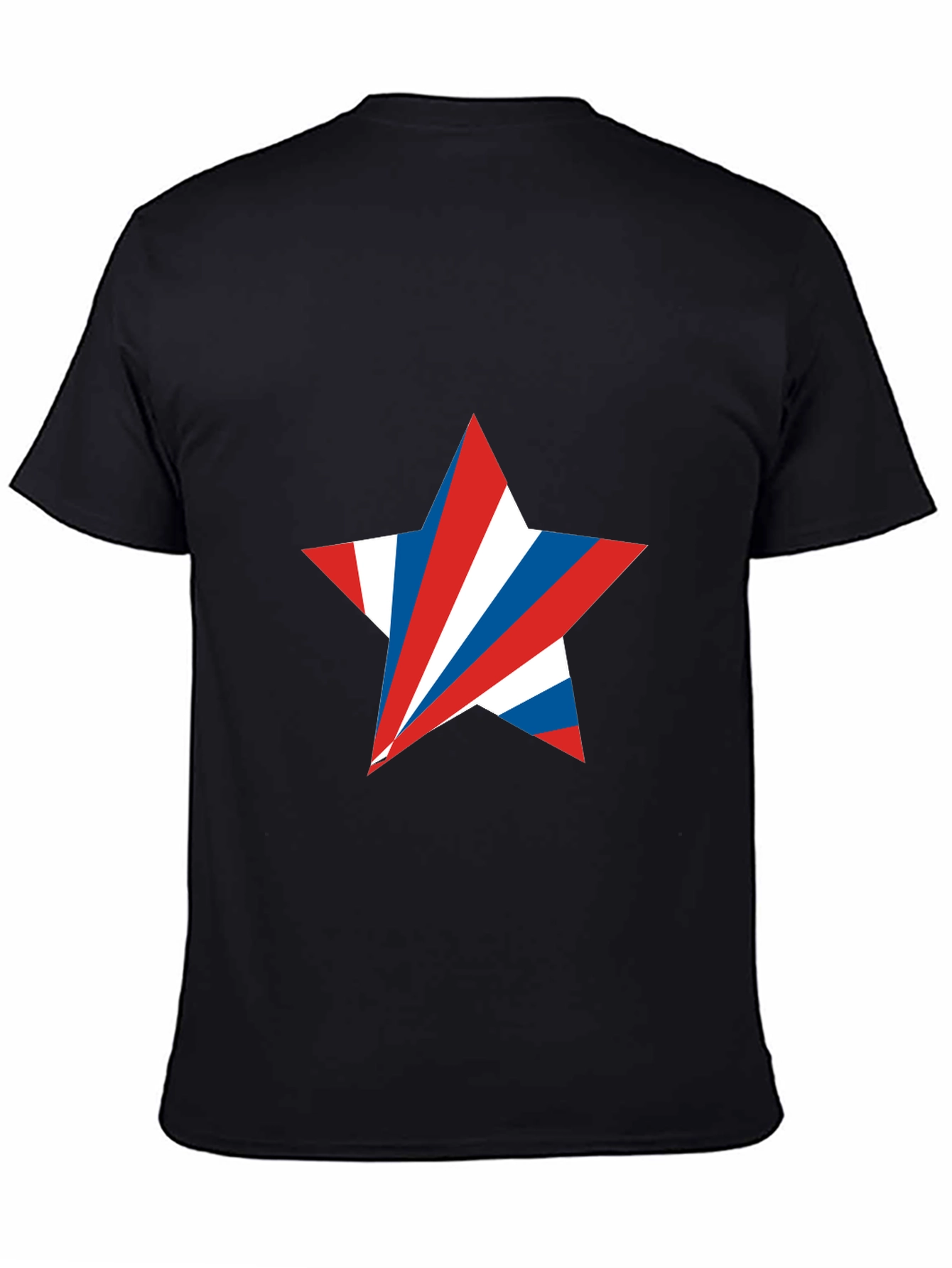 Black Patriotic Star Graphic Tee - Black view 4